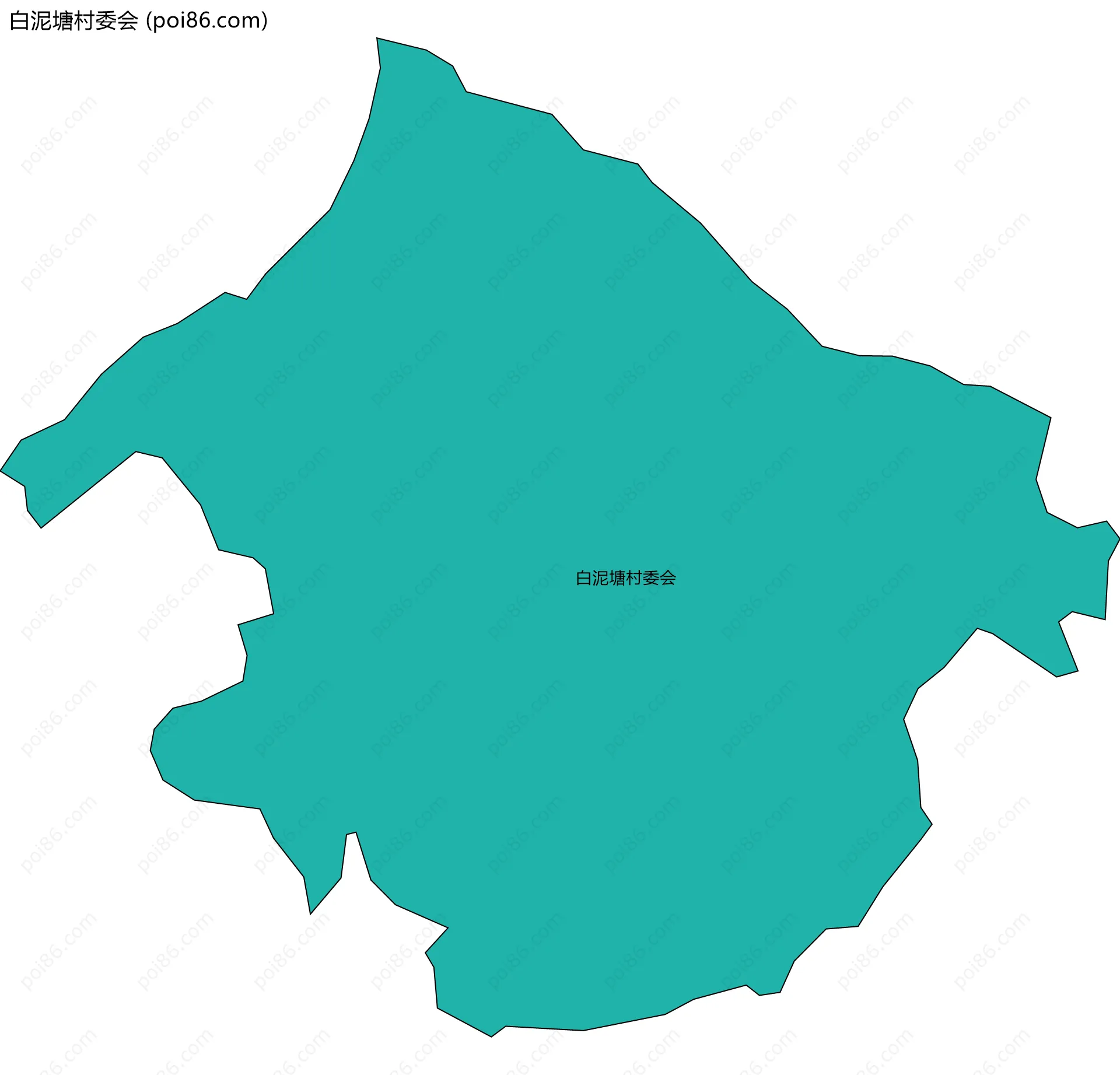 白泥塘村委会边界地图