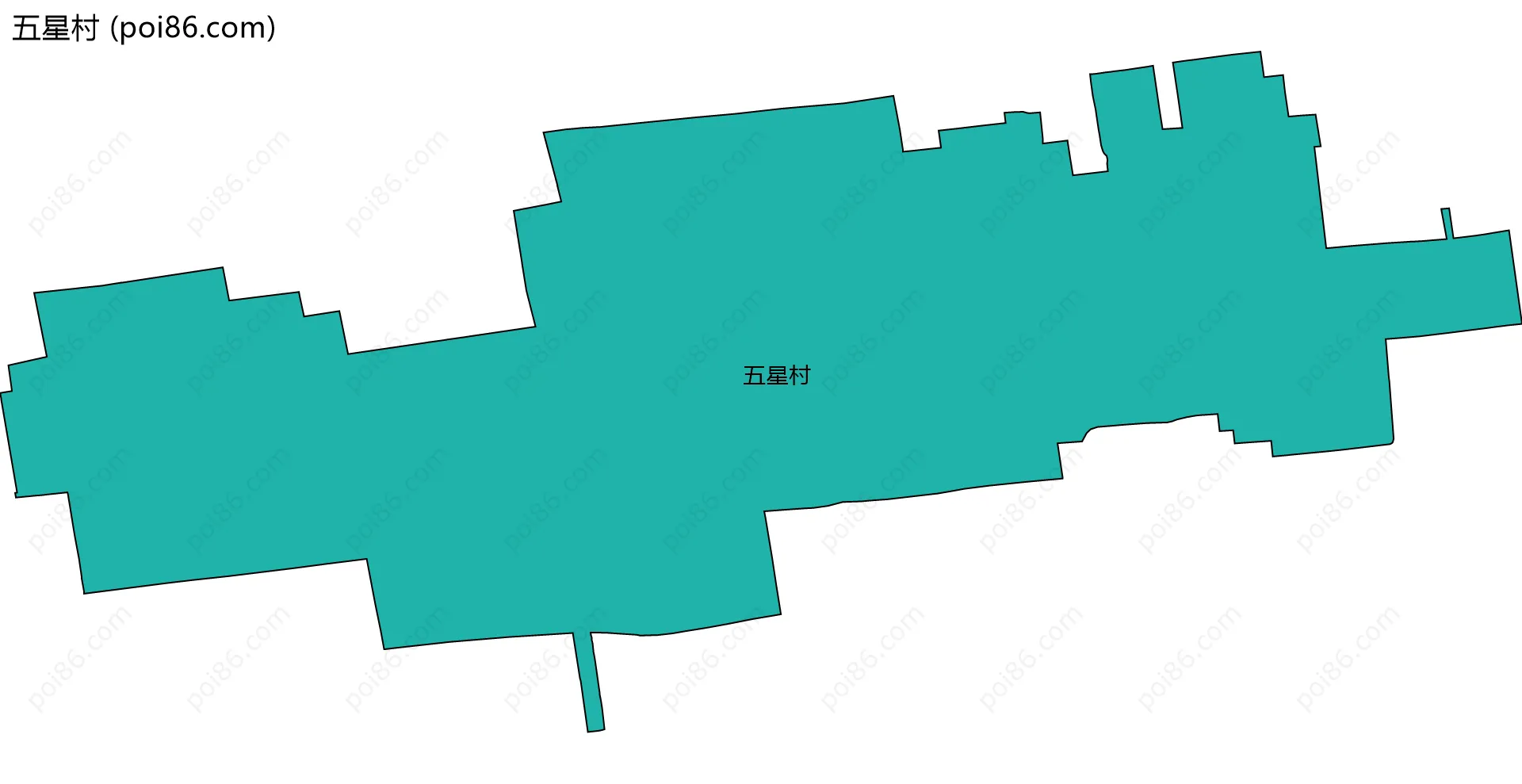 五星村边界地图