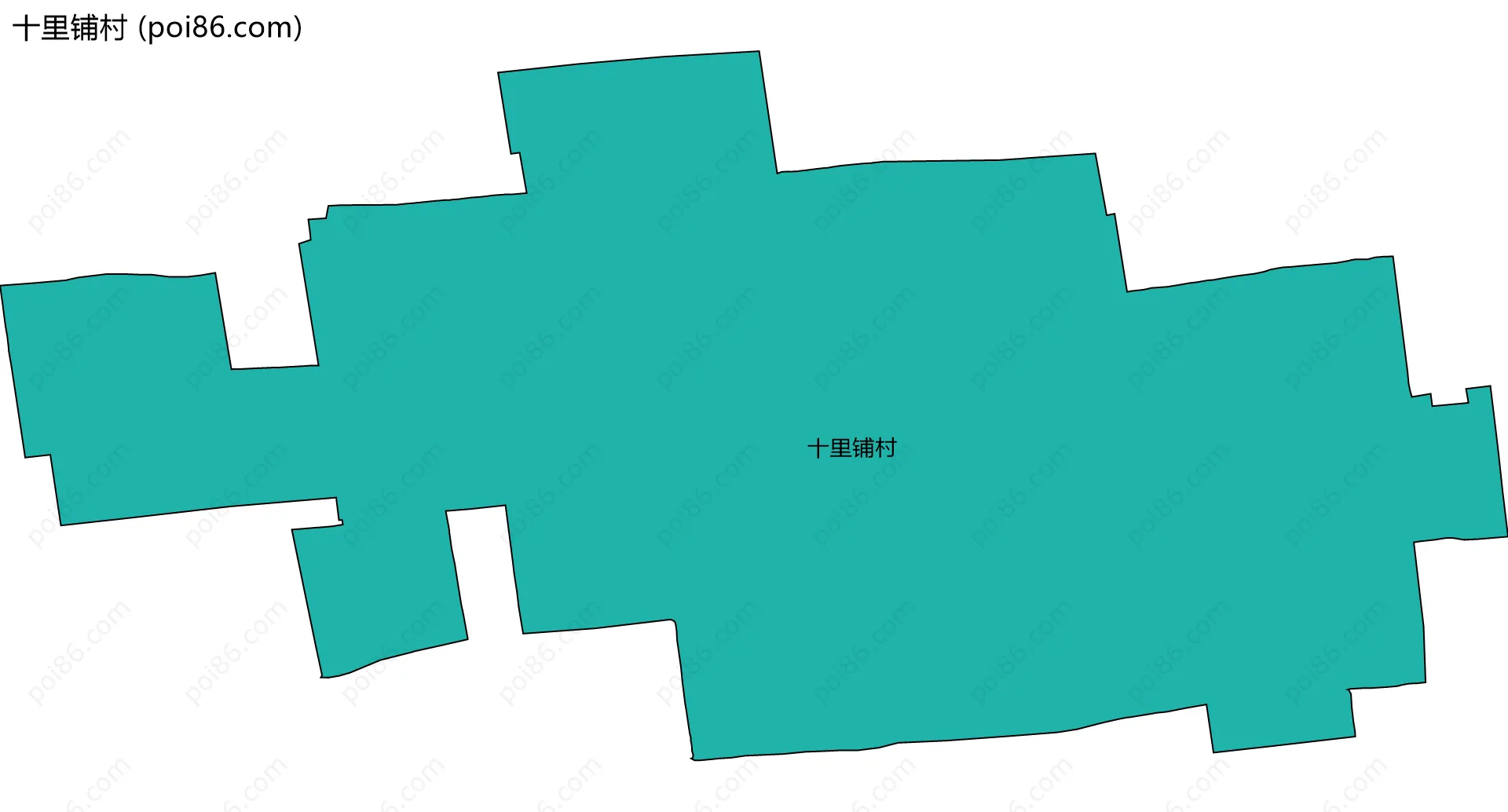 十里铺村边界地图