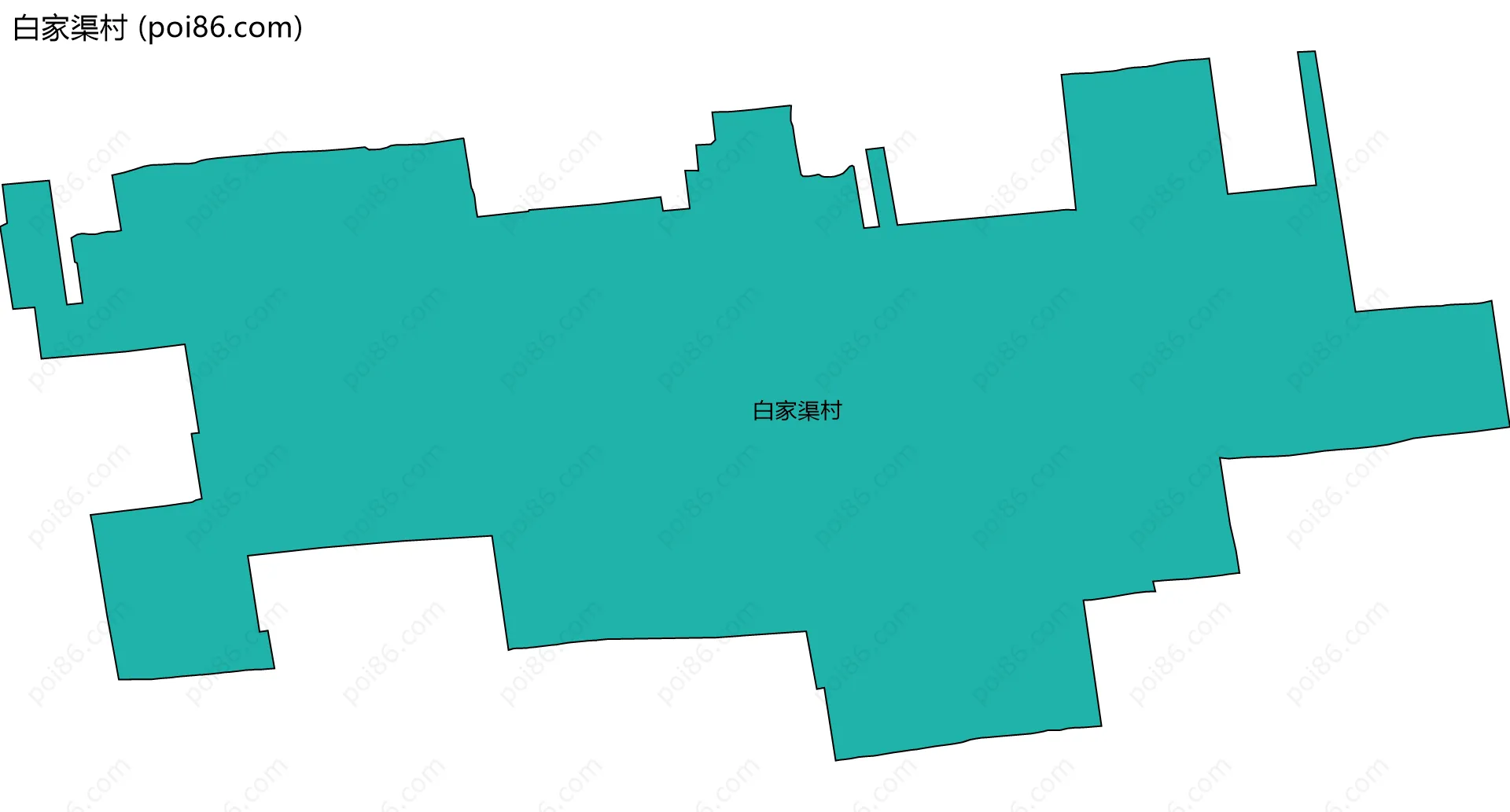 白家渠村边界地图