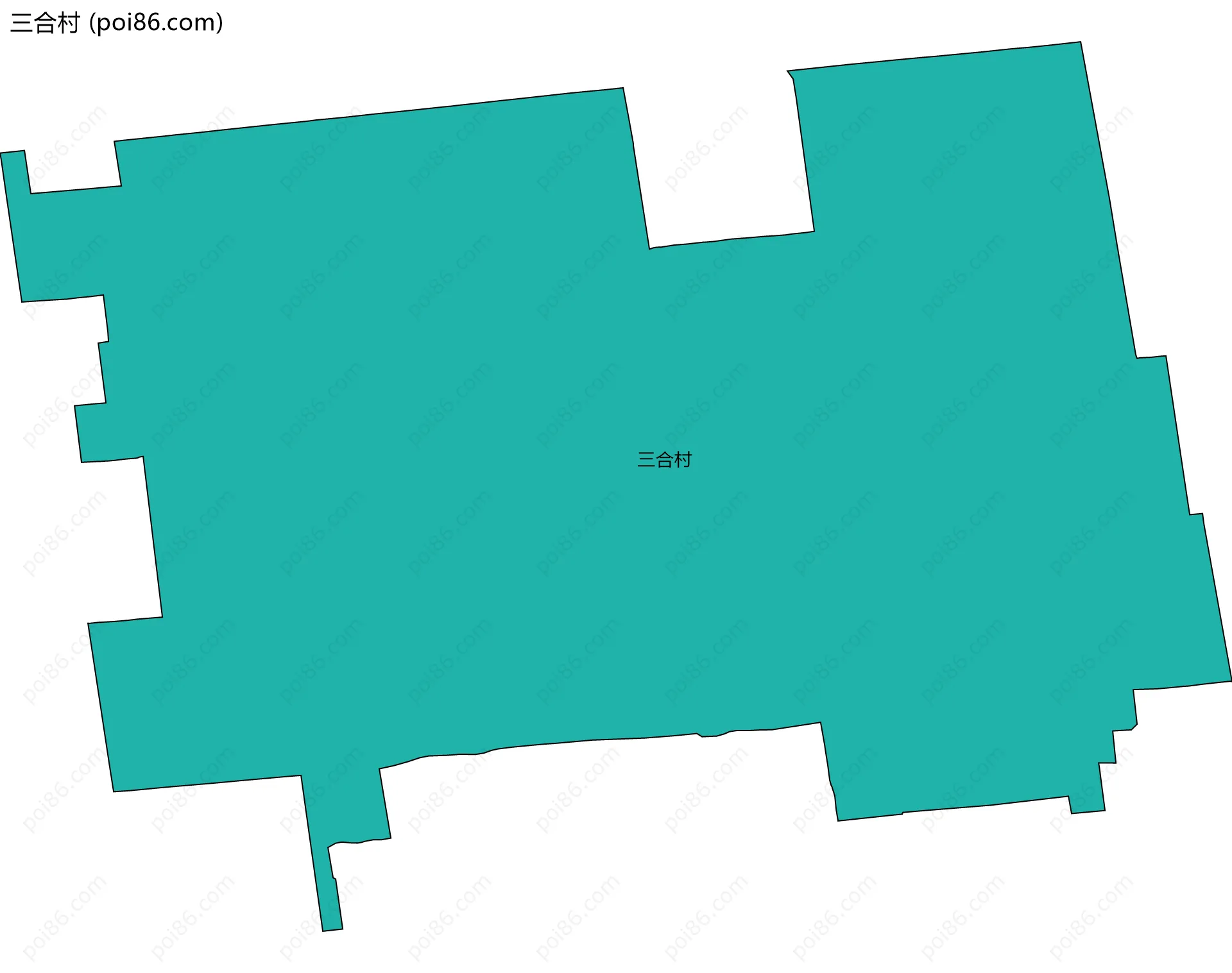 三合村边界地图