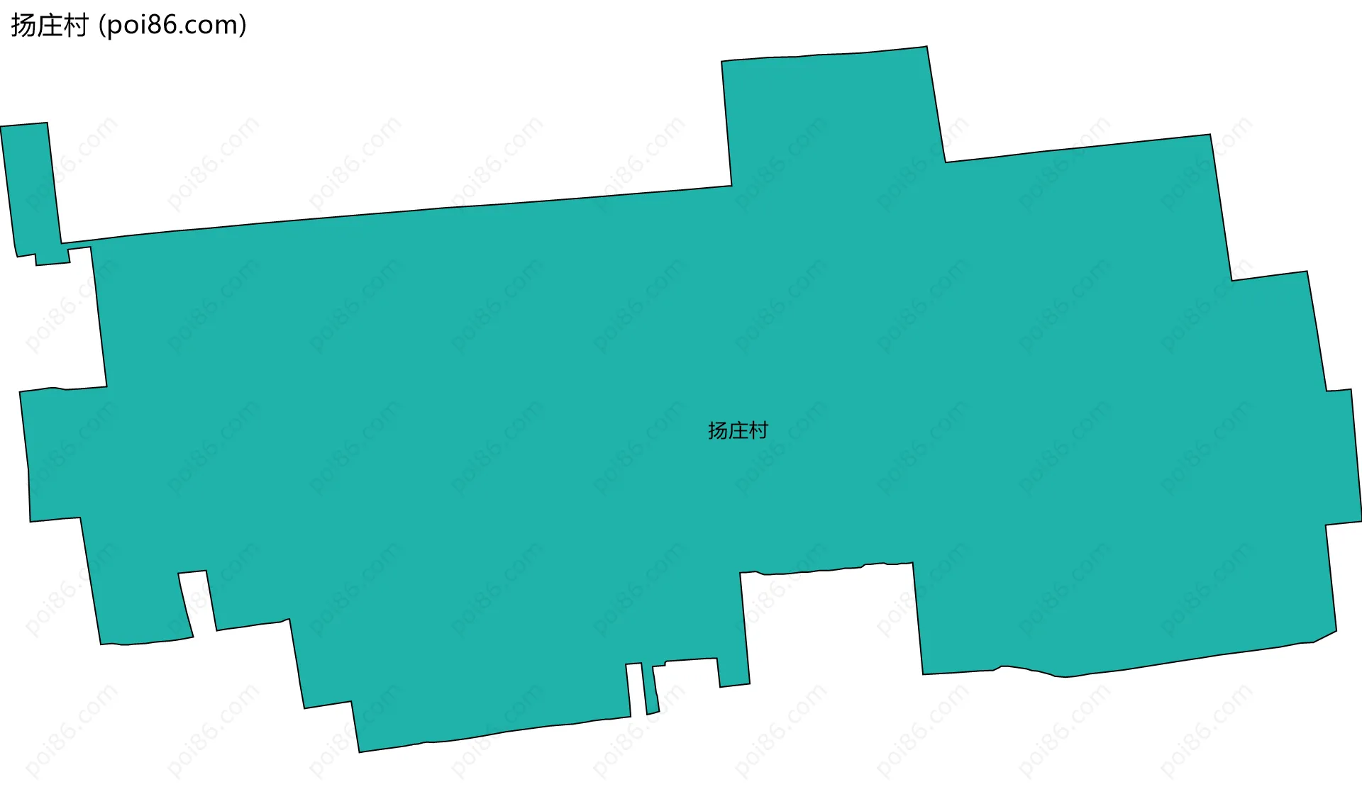 扬庄村边界地图
