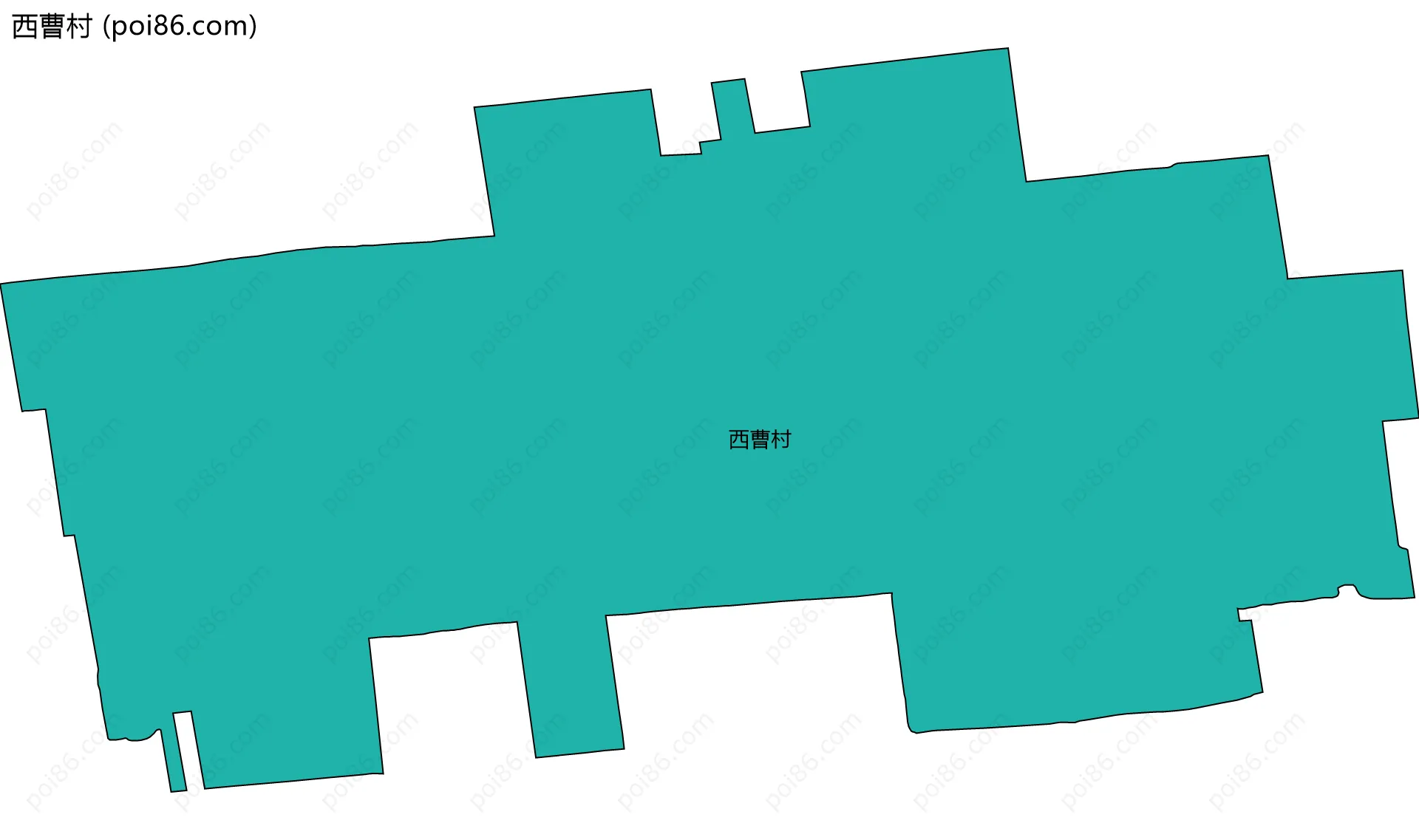 西曹村边界地图