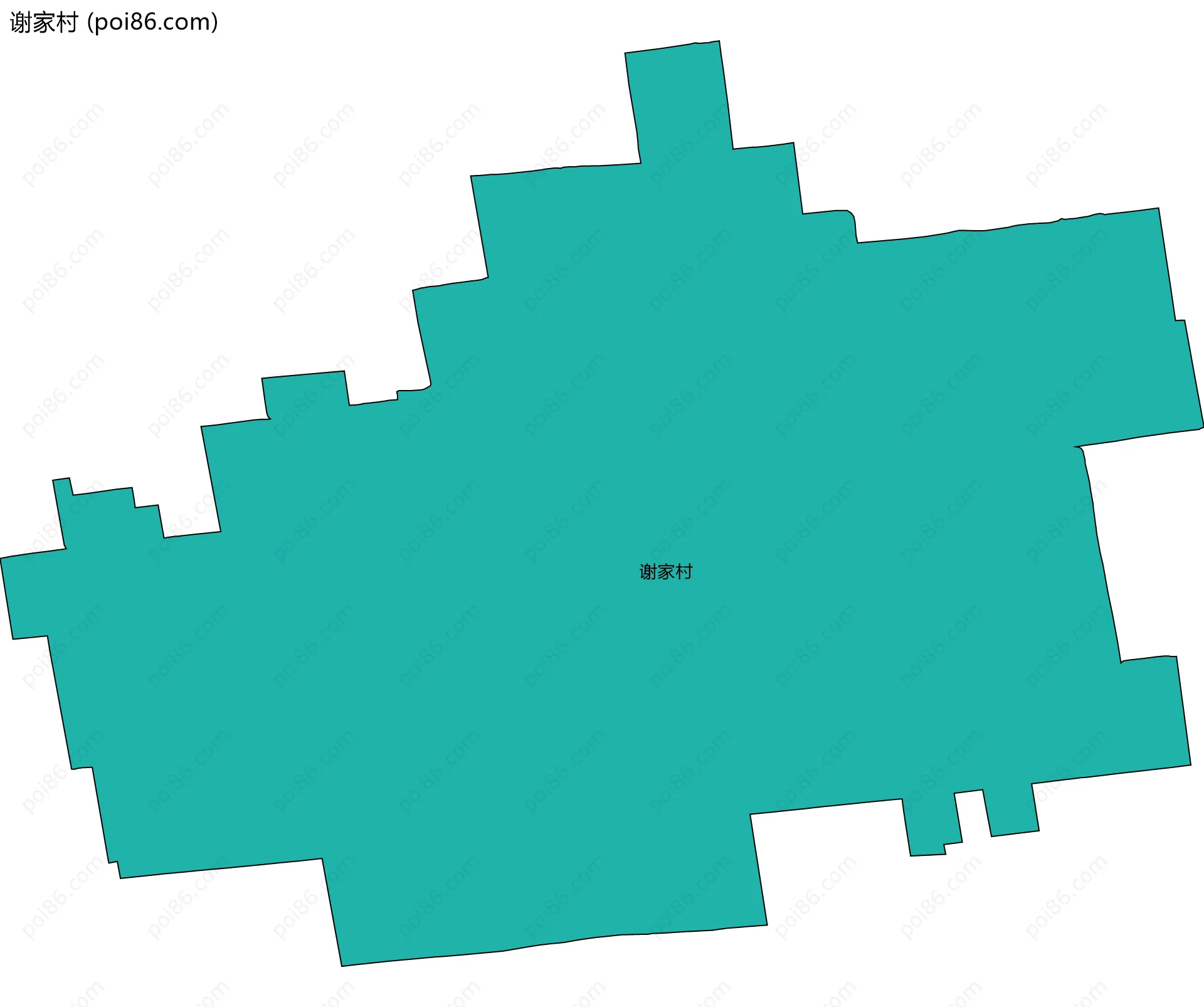 谢家村边界地图