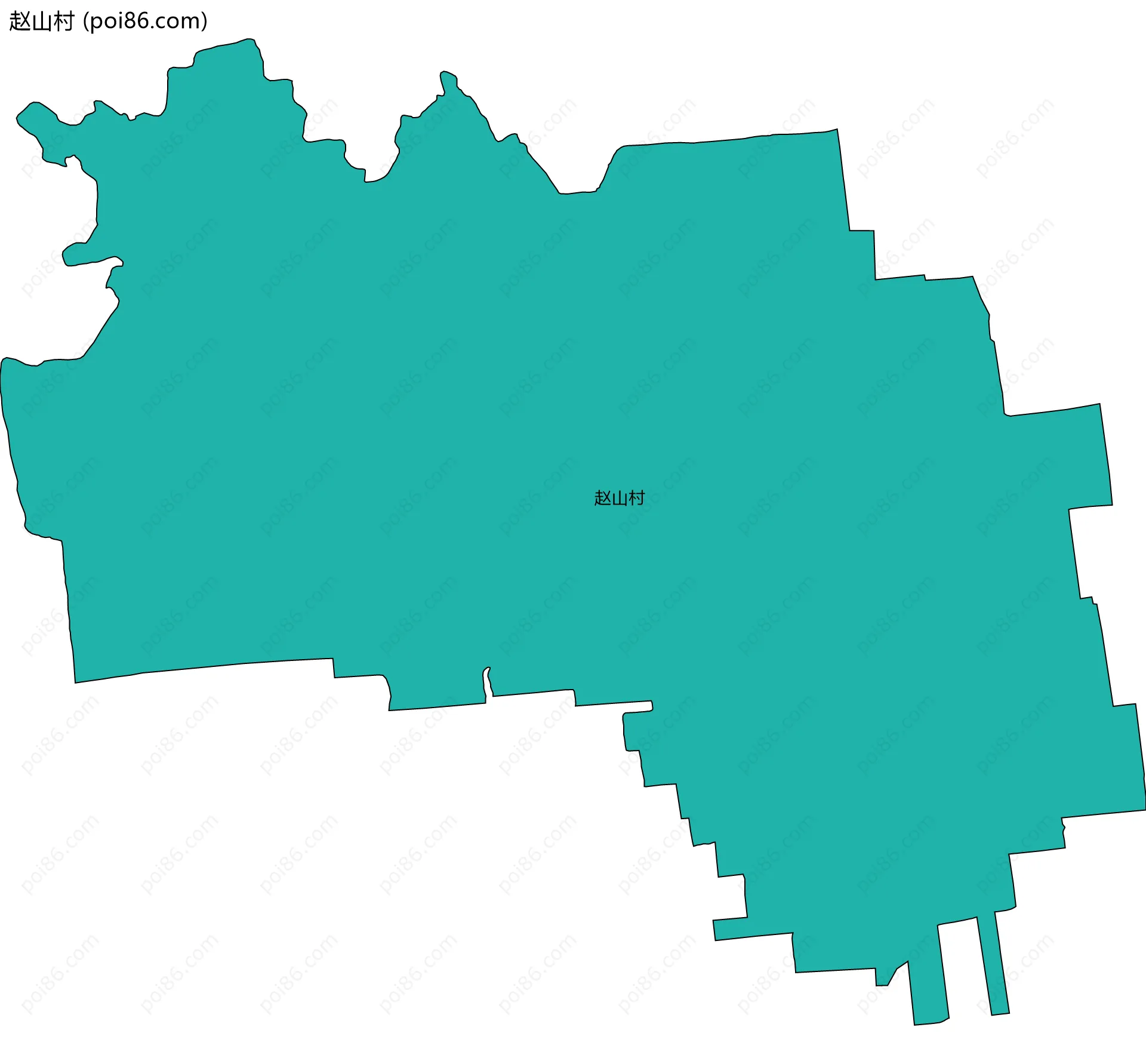 赵山村边界地图