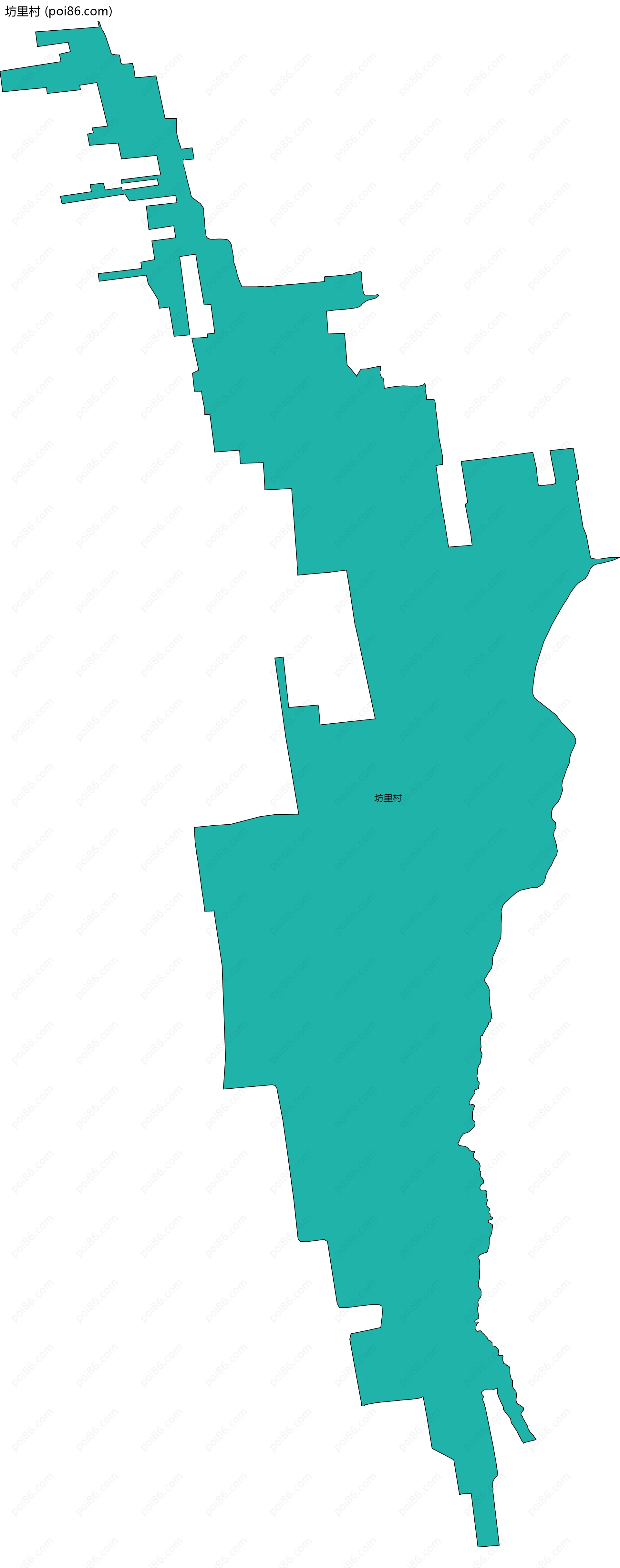 坊里村边界地图