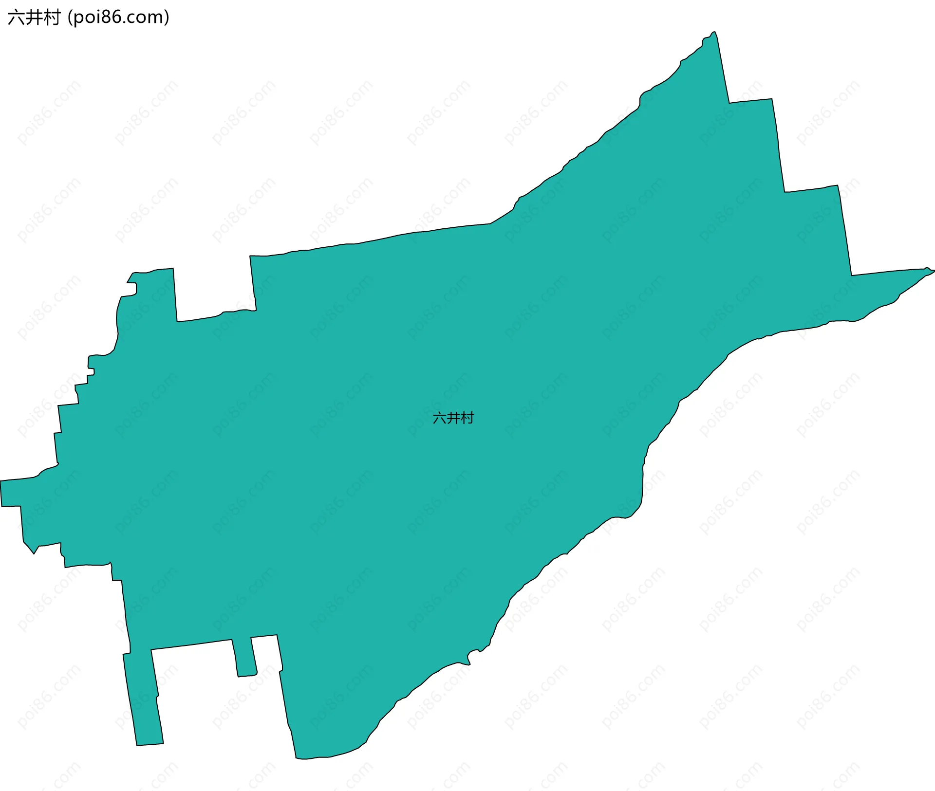 六井村边界地图