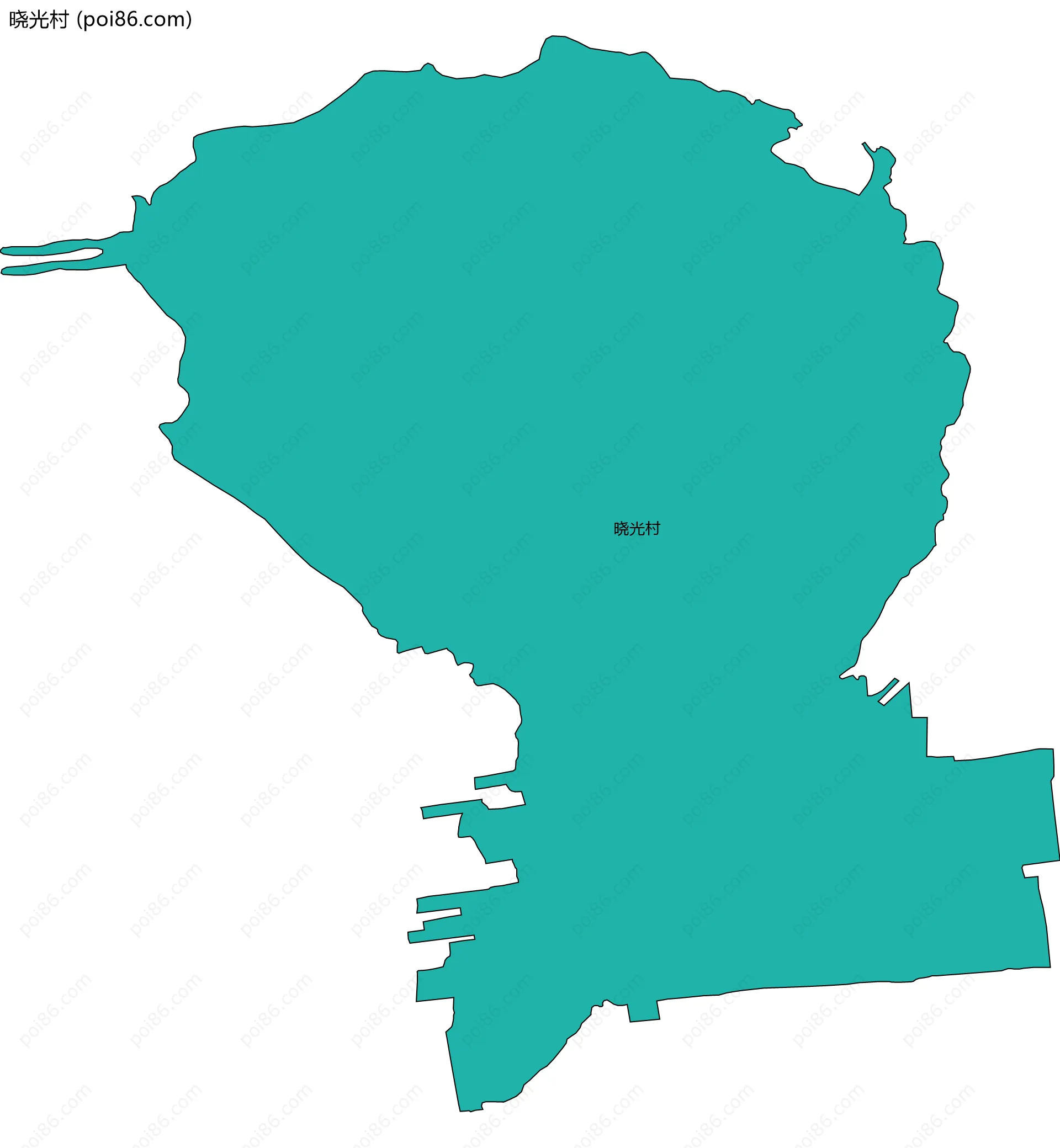 晓光村边界地图