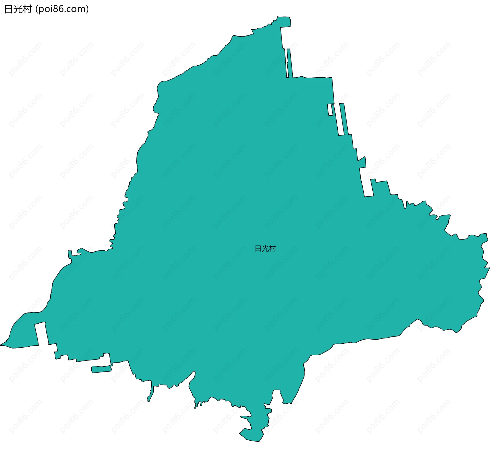 日光村边界地图