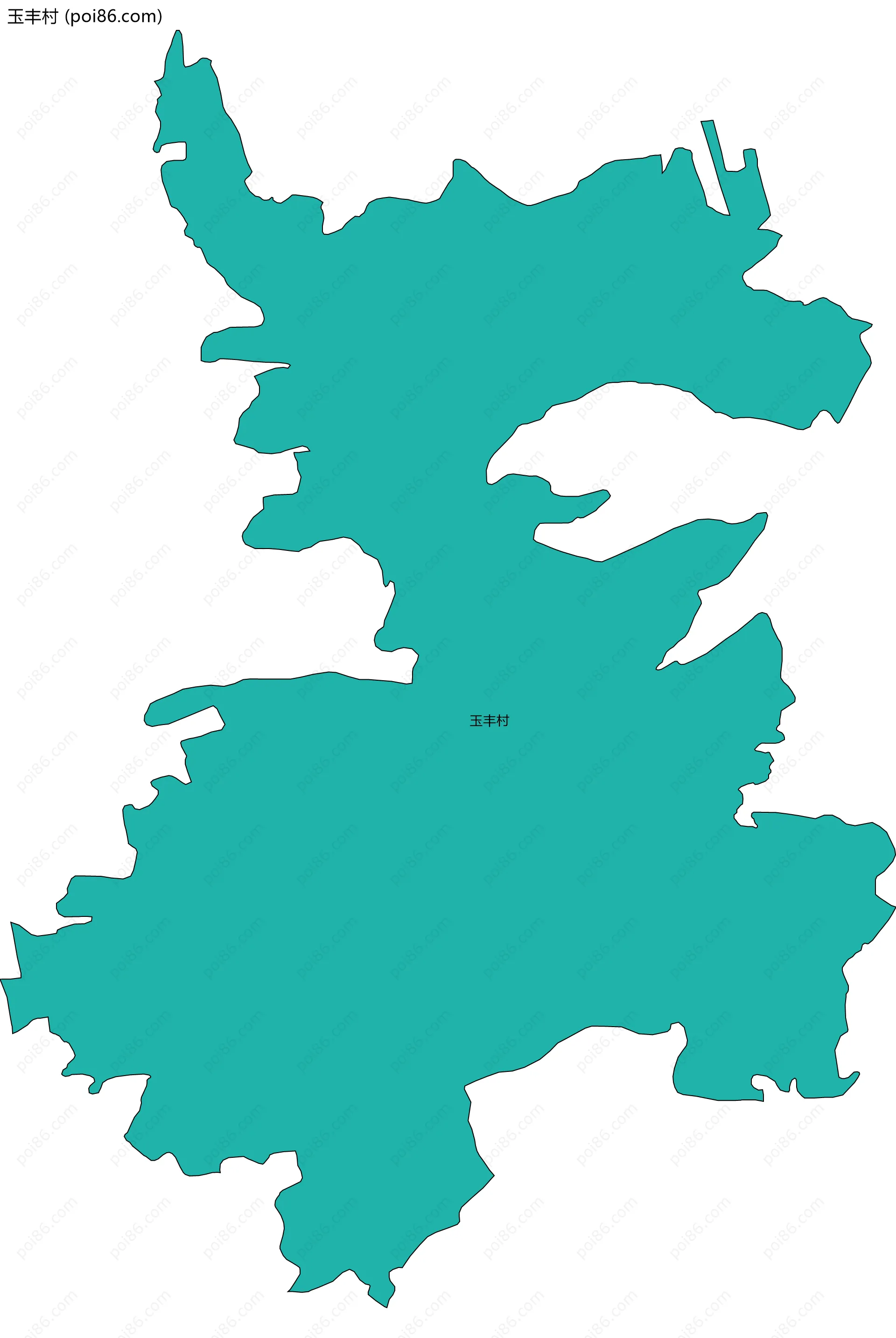 玉丰村边界地图