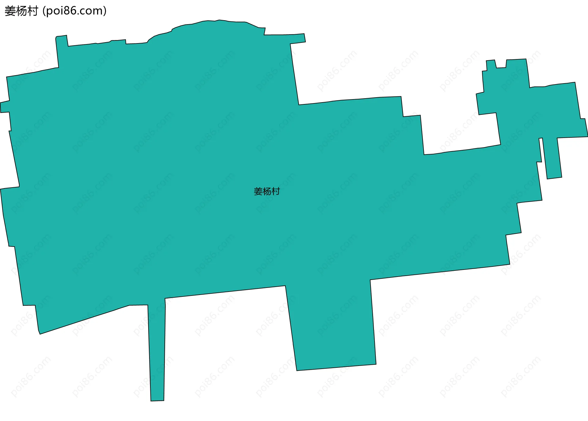 姜杨村边界地图
