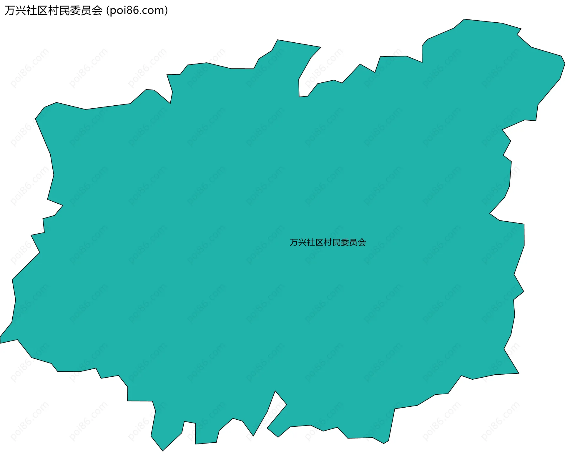 万兴社区村民委员会边界地图