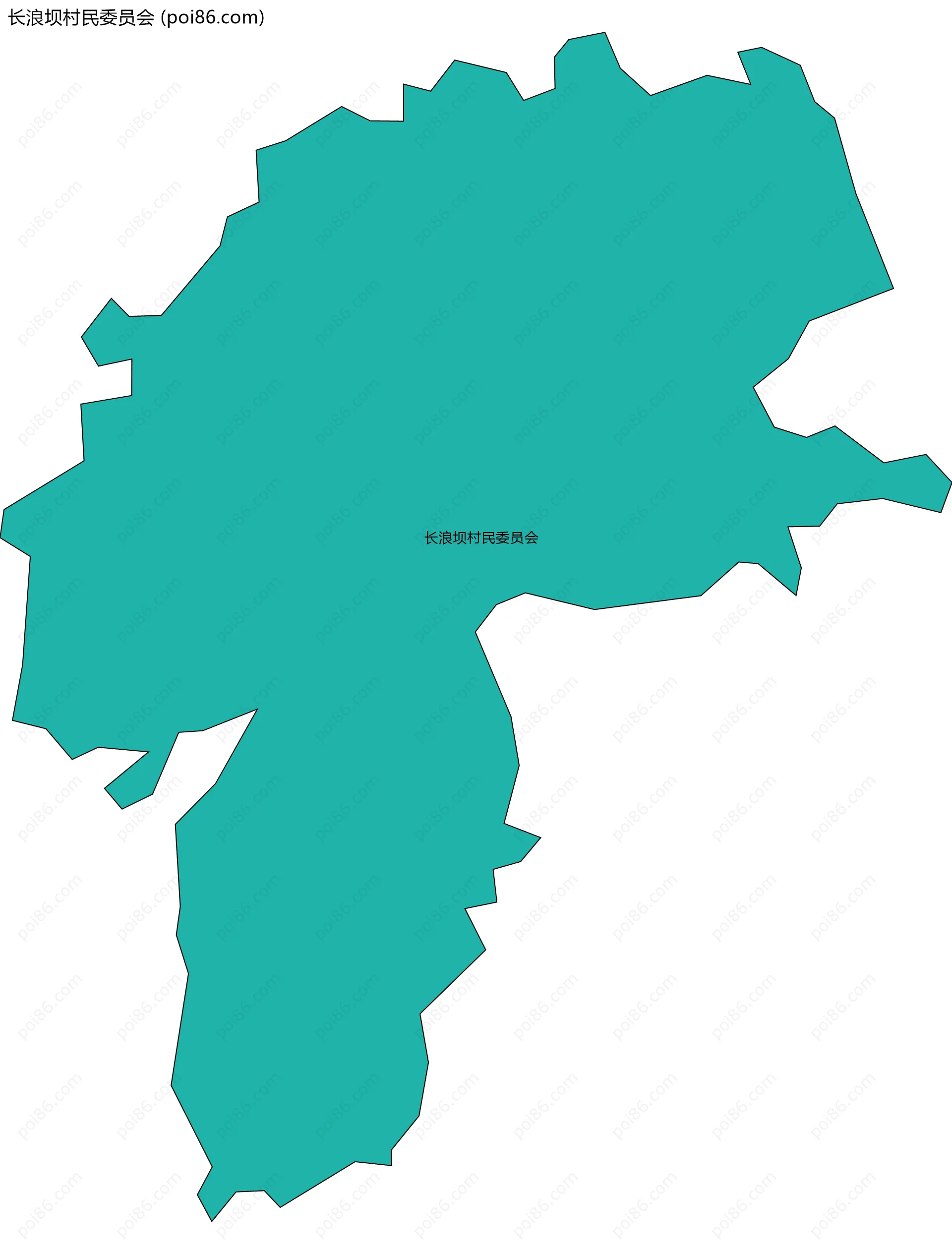 长浪坝村民委员会边界地图