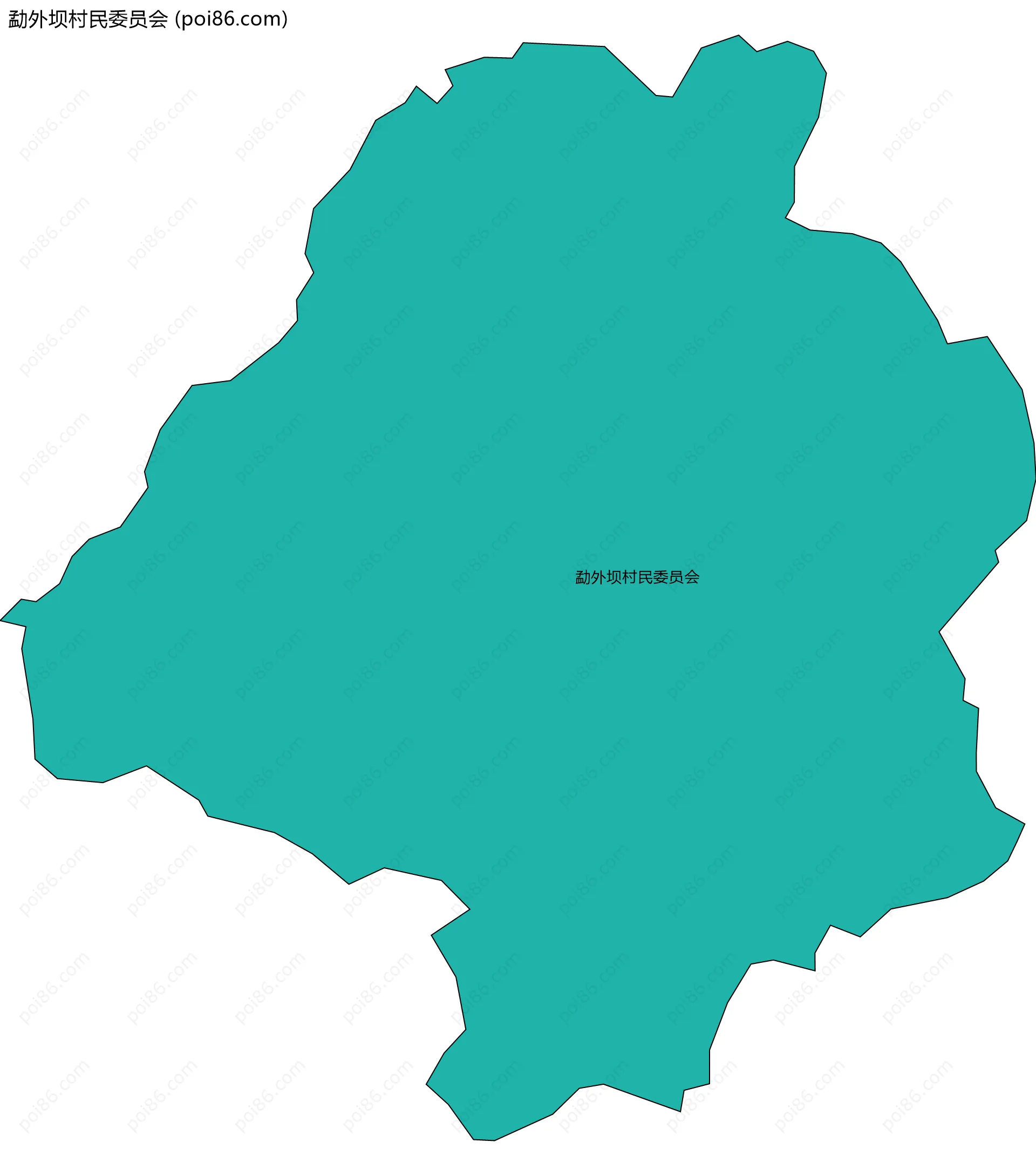 勐外坝村民委员会边界地图