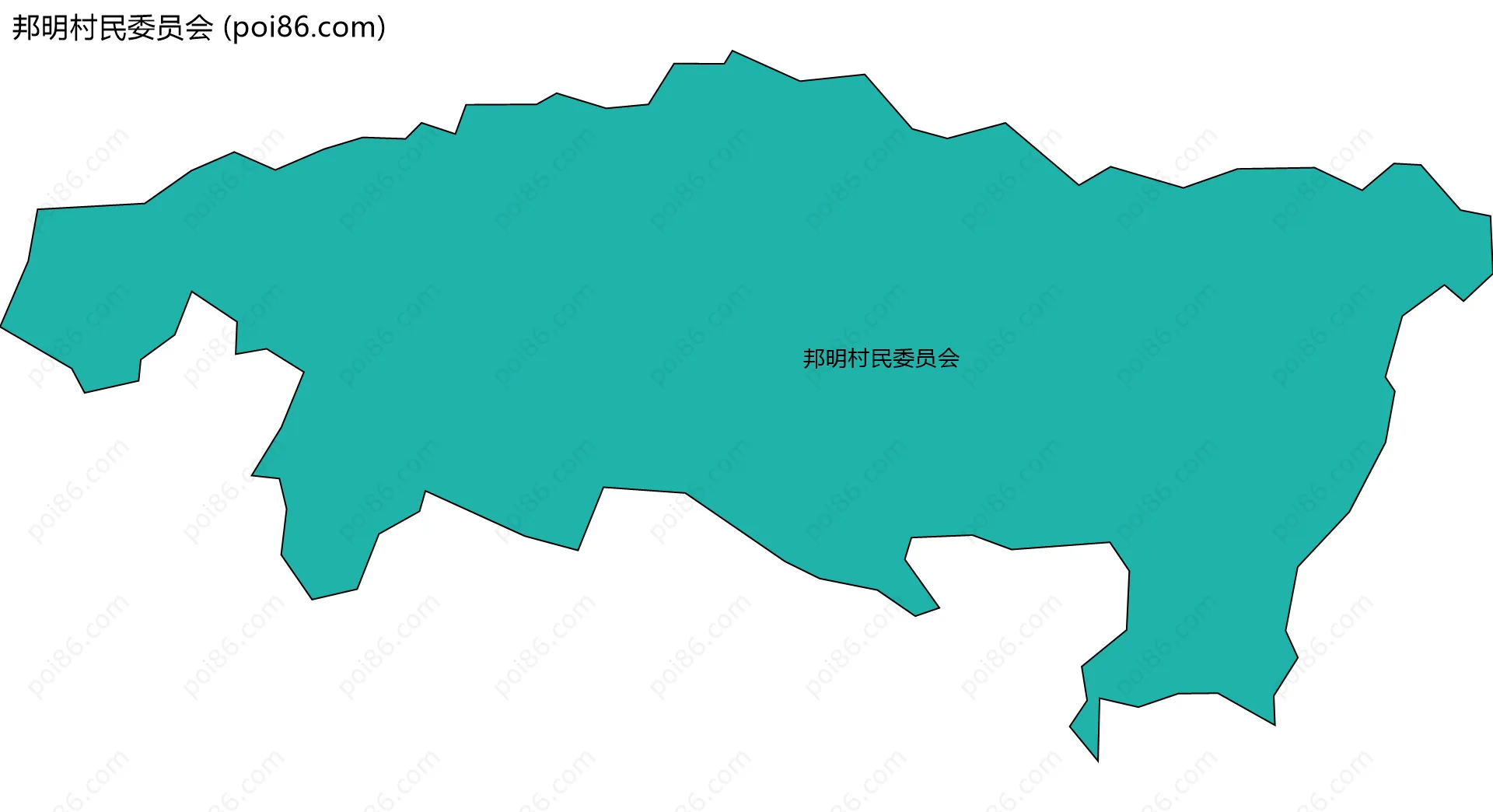 邦明村民委员会边界地图