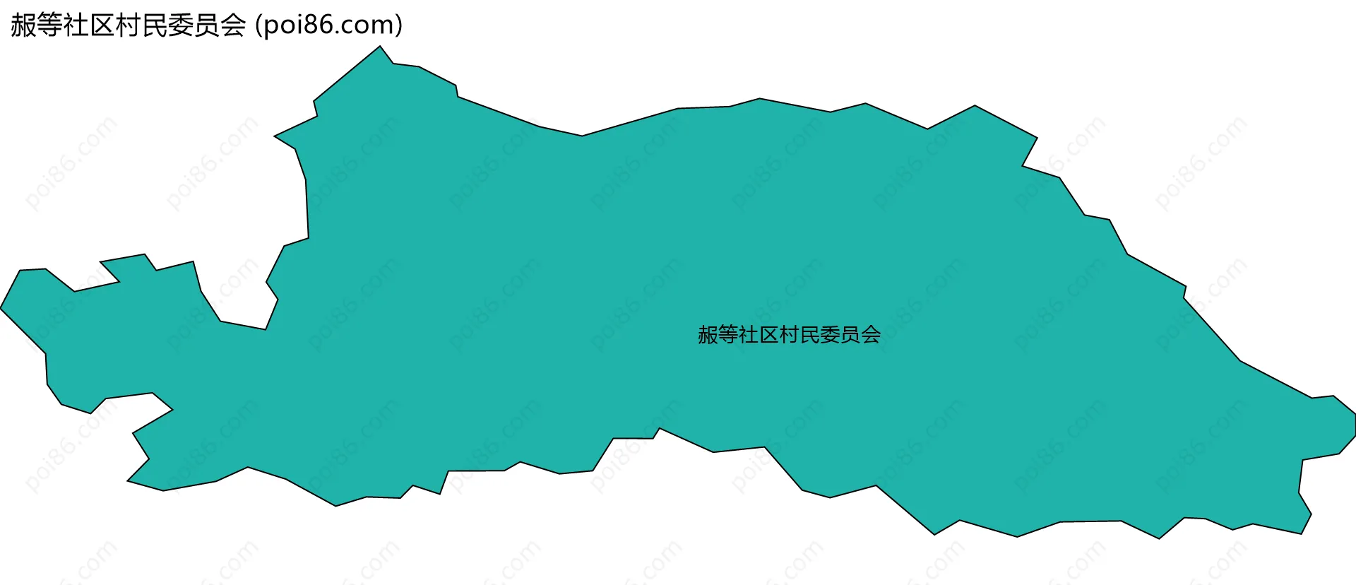 赧等社区村民委员会边界地图
