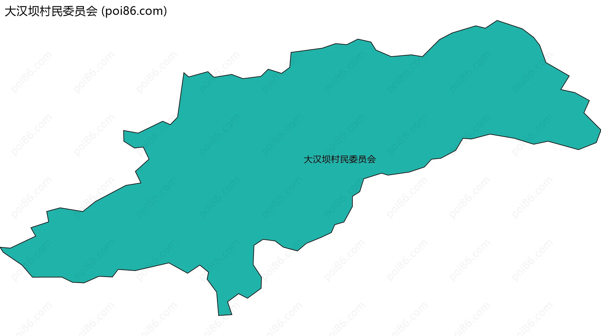 大汉坝村民委员会边界地图