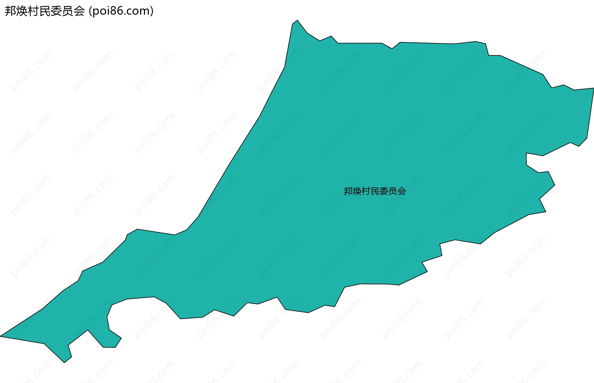 邦焕村民委员会边界地图