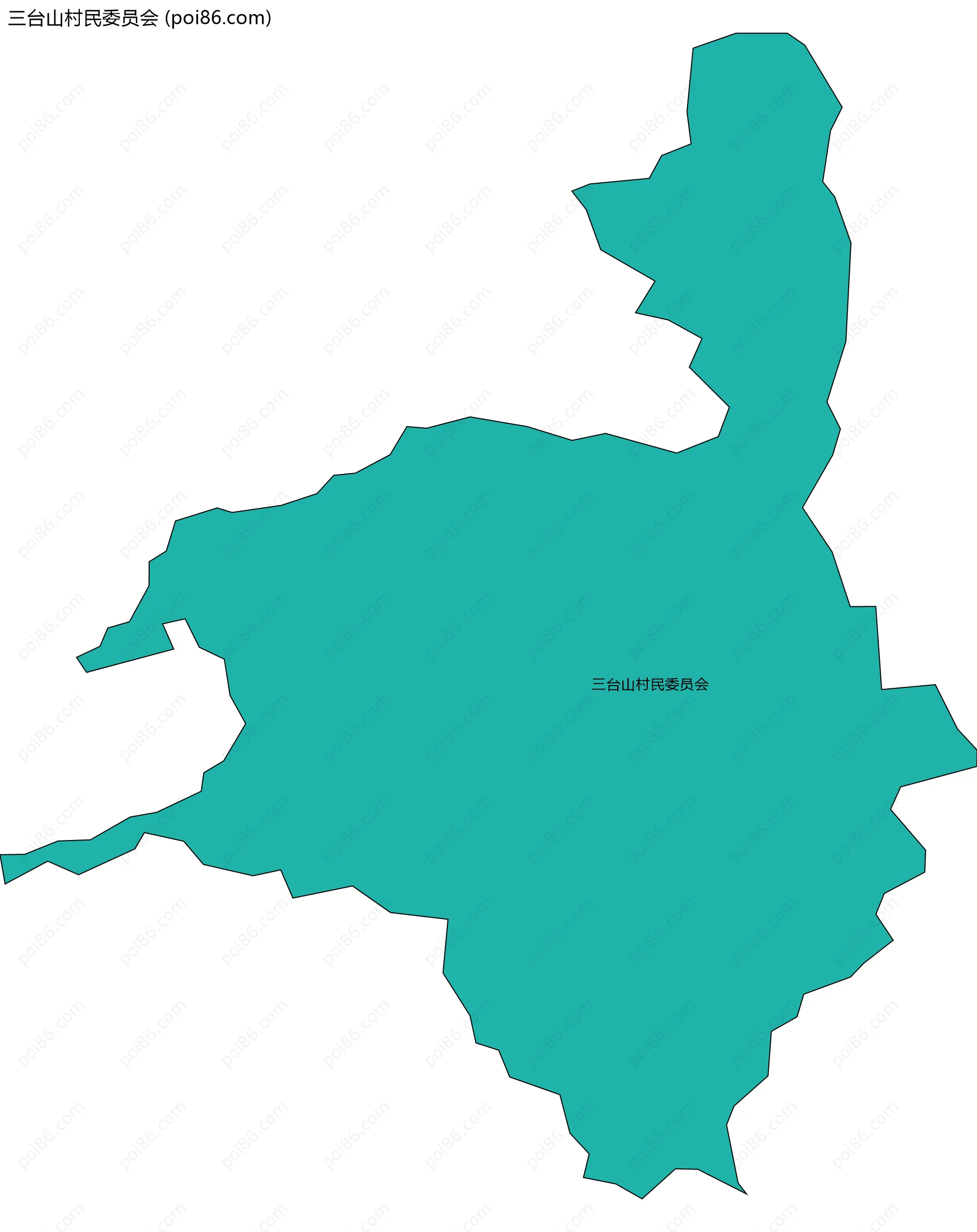 三台山村民委员会边界地图