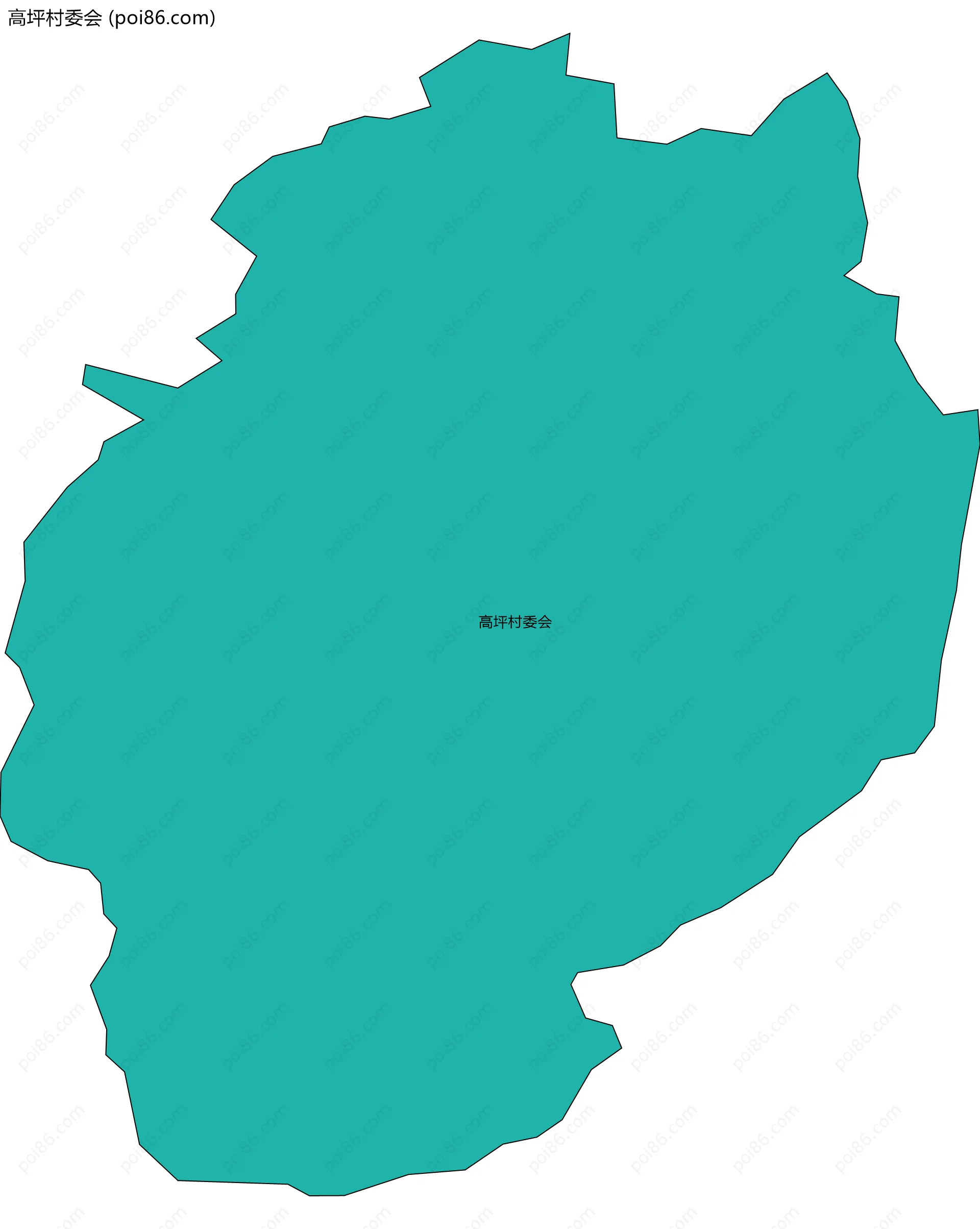 高坪村委会边界地图