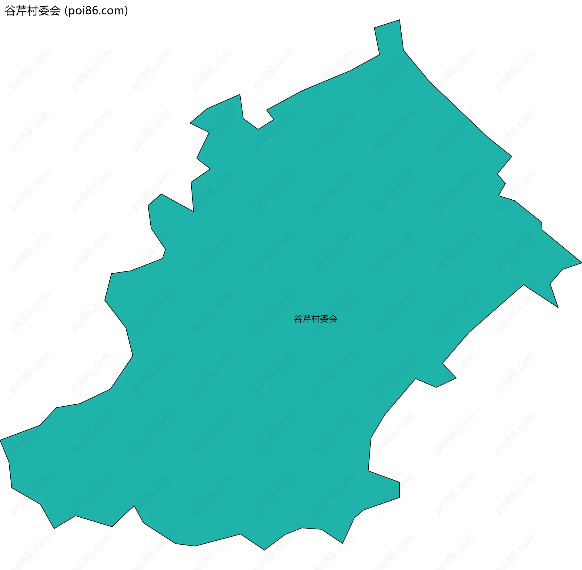 谷芹村委会边界地图