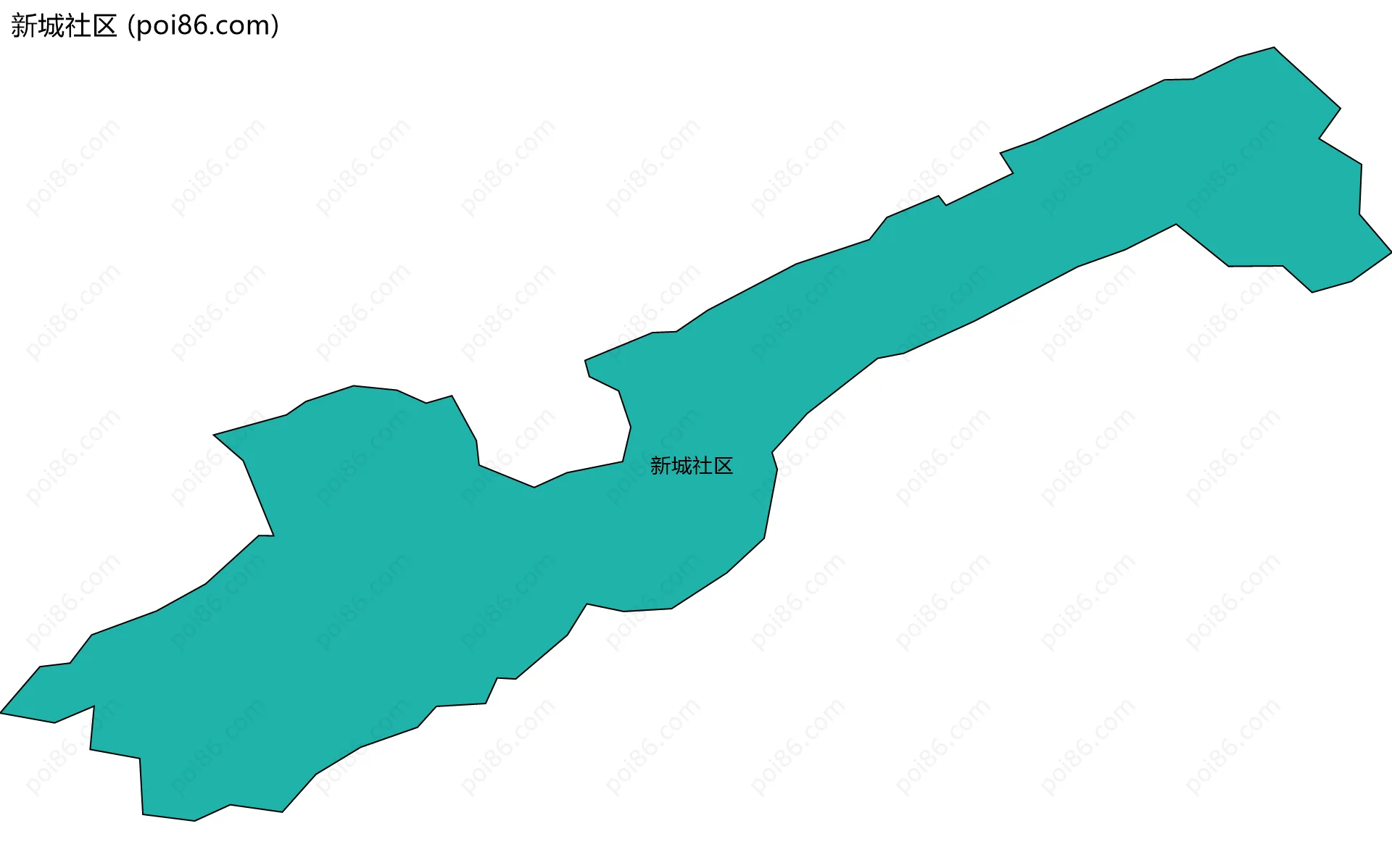 新城社区边界地图