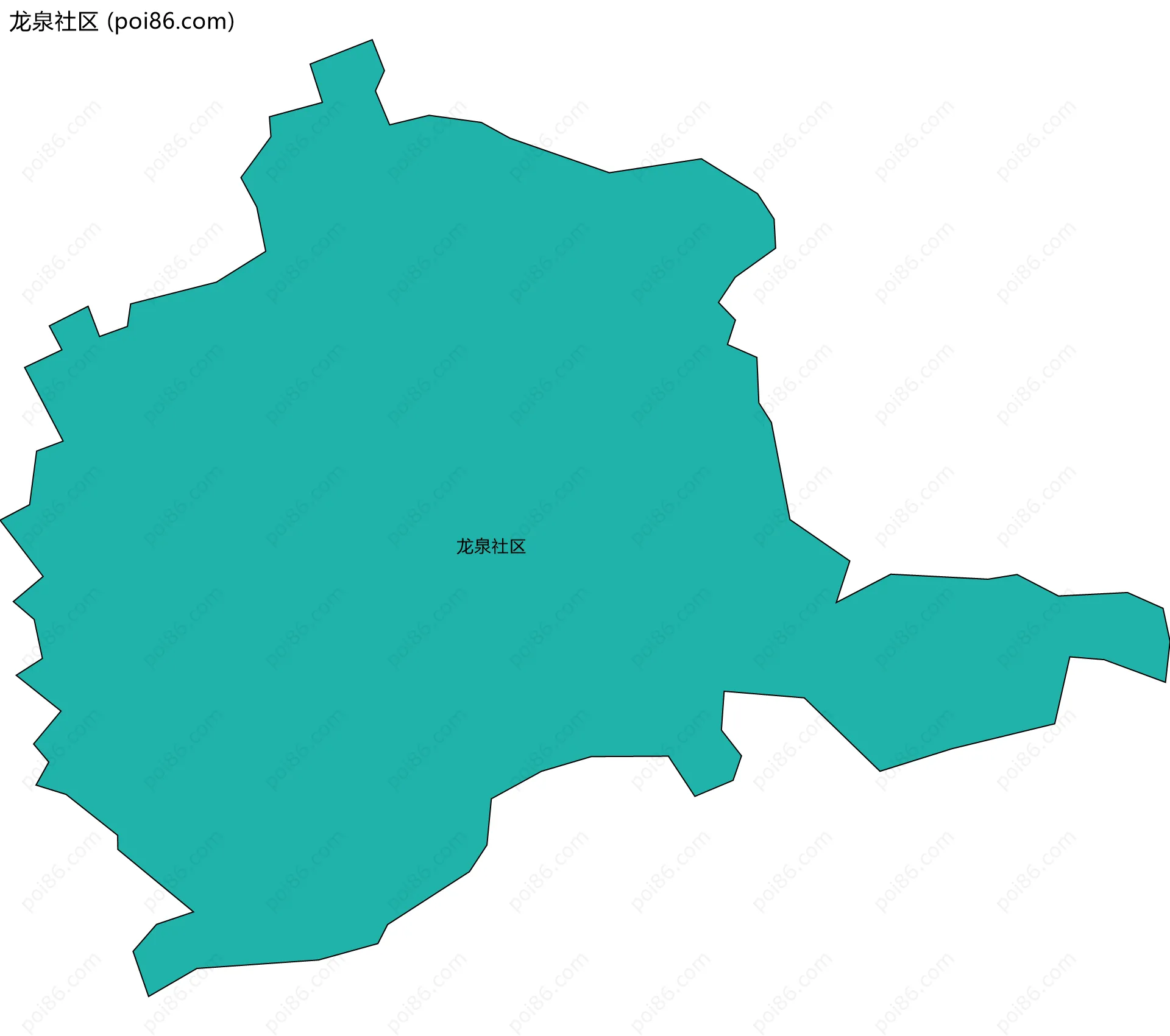 龙泉社区边界地图