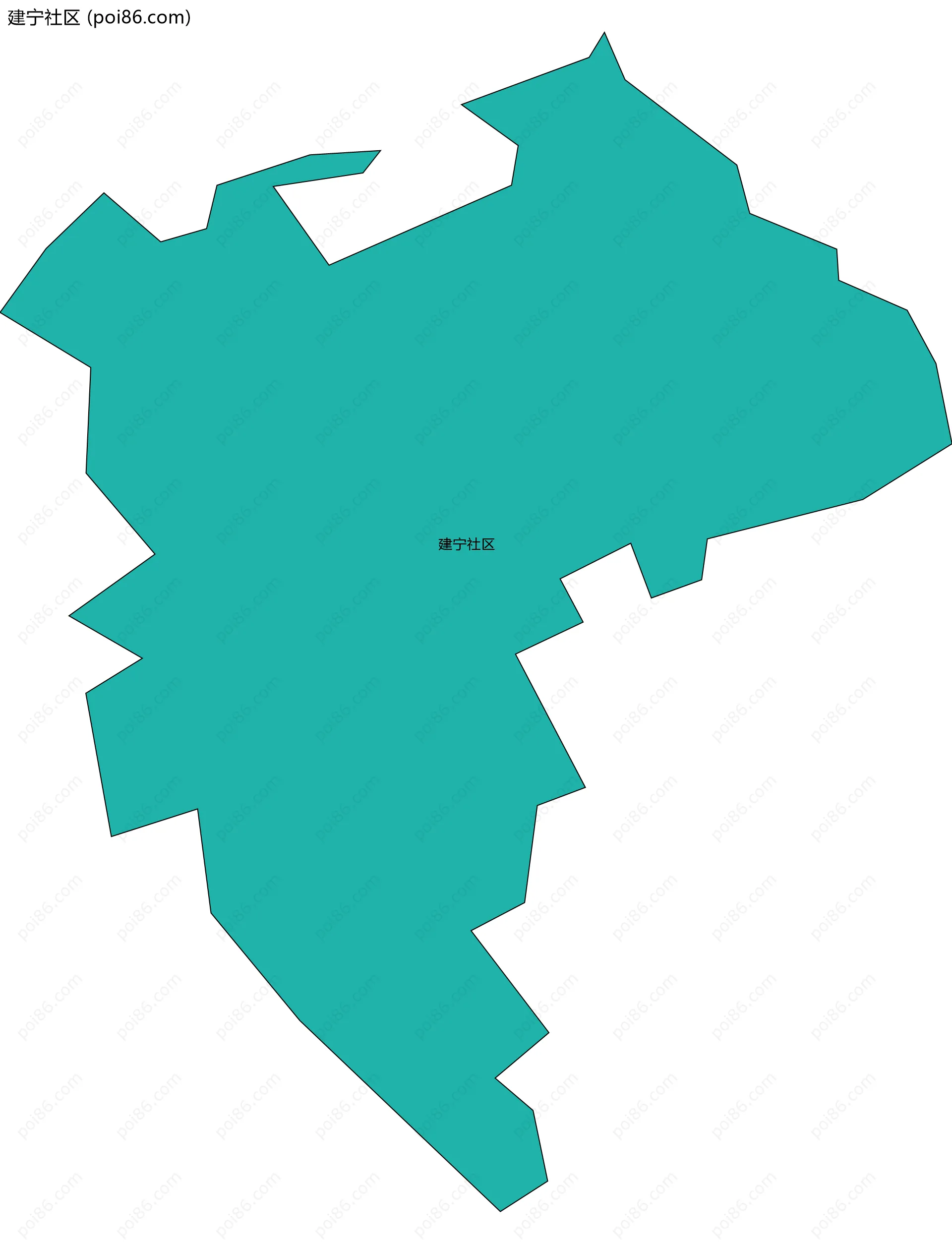 建宁社区边界地图