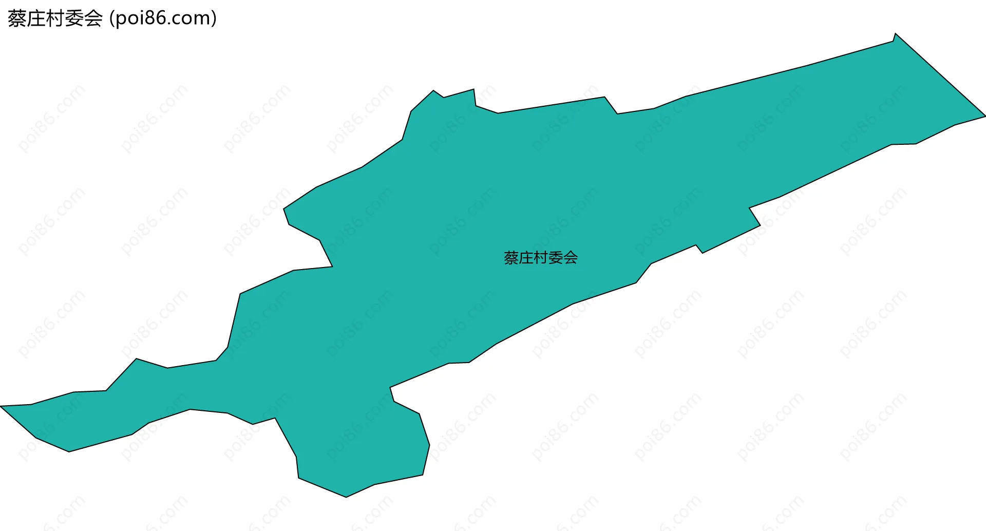 蔡庄村委会边界地图