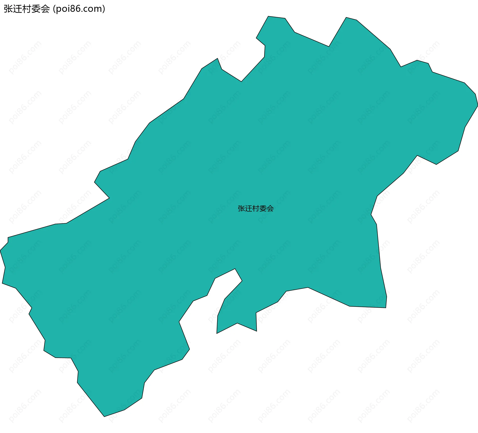 张迁村委会边界地图