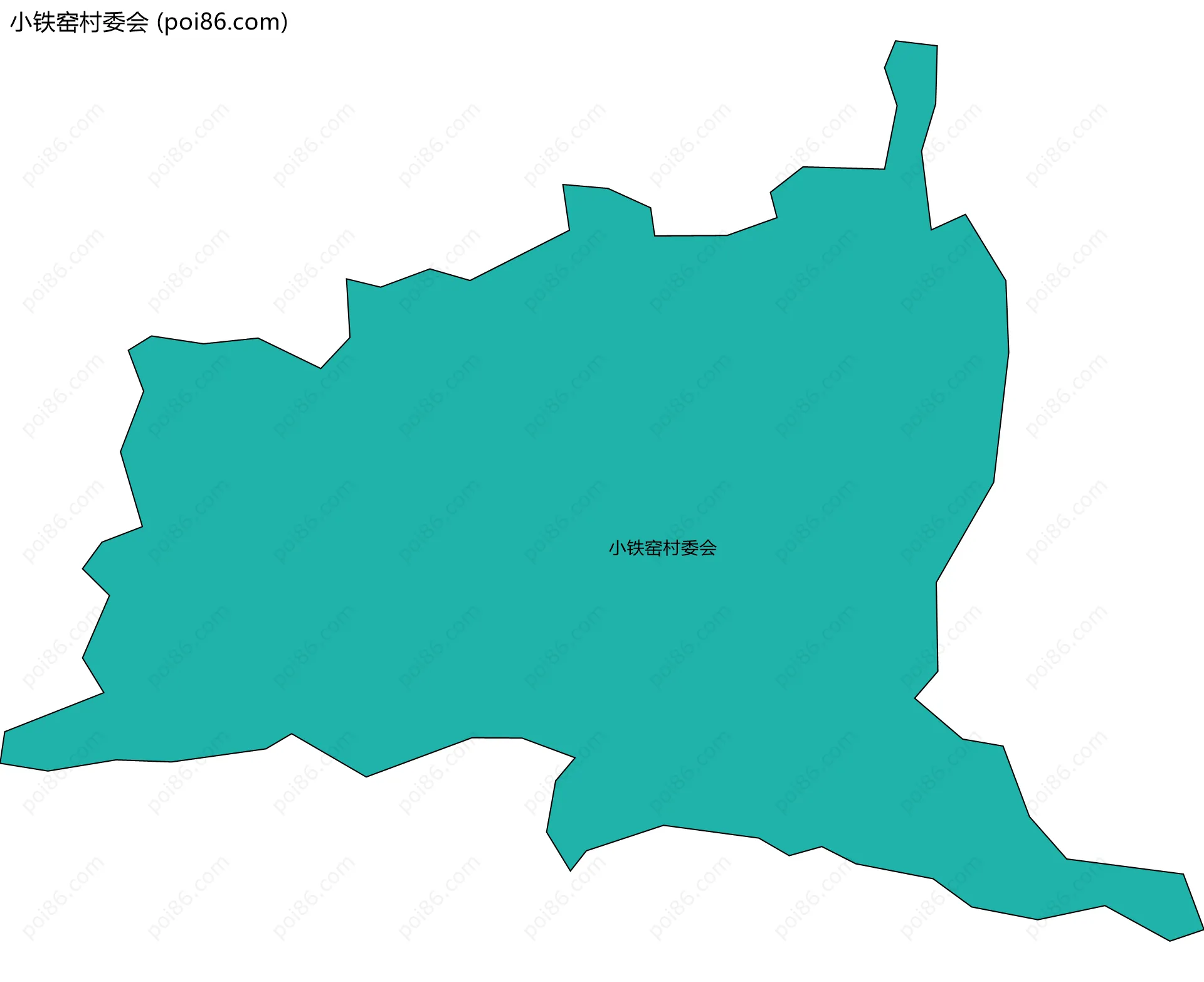 小铁窑村委会边界地图