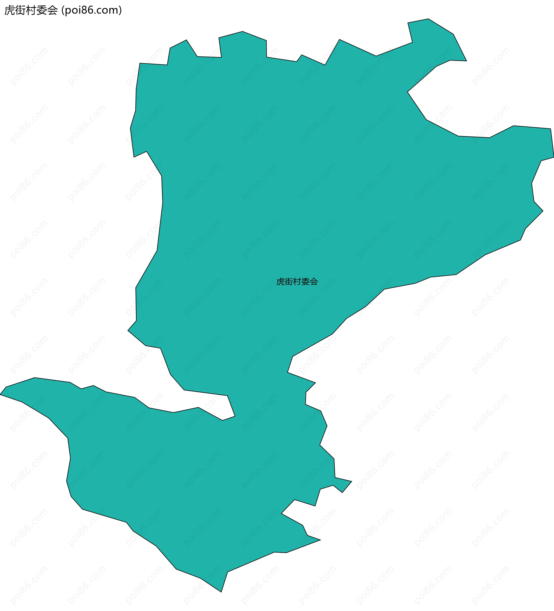 虎街村委会边界地图