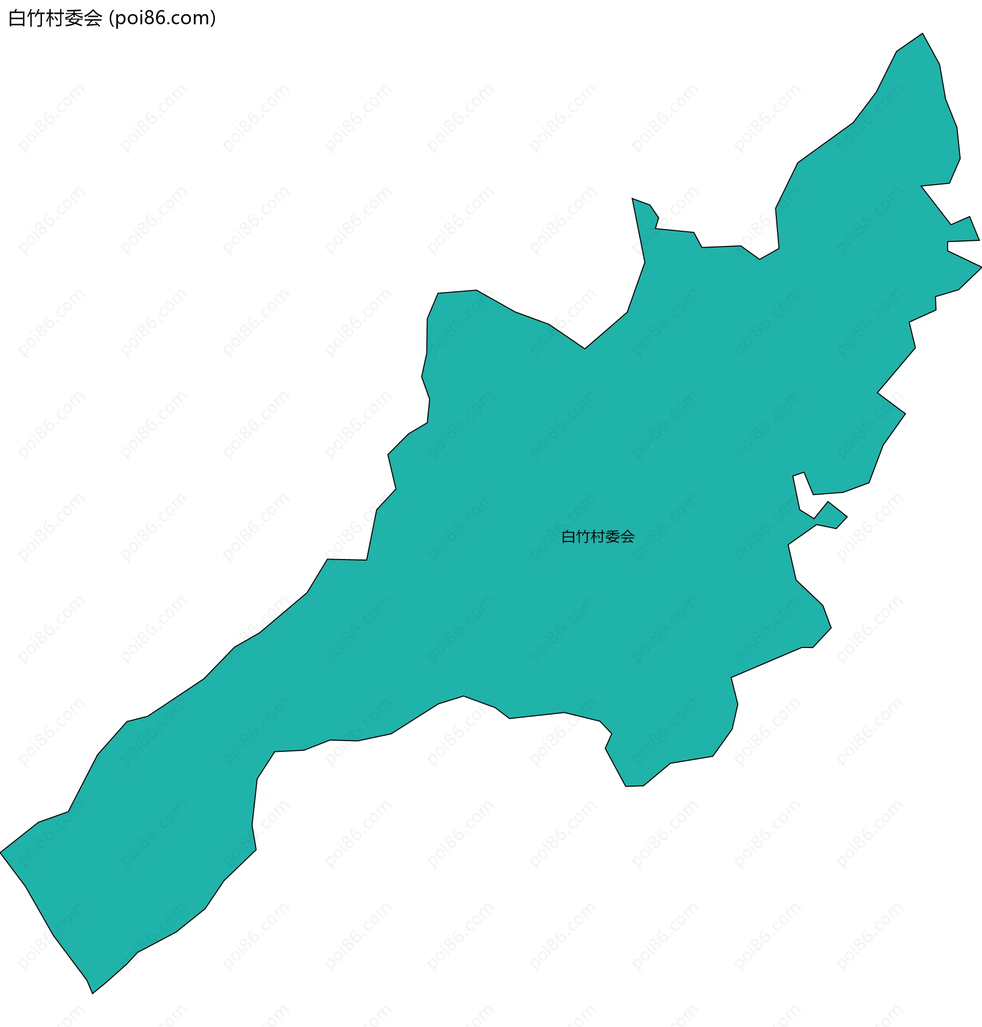 白竹村委会边界地图