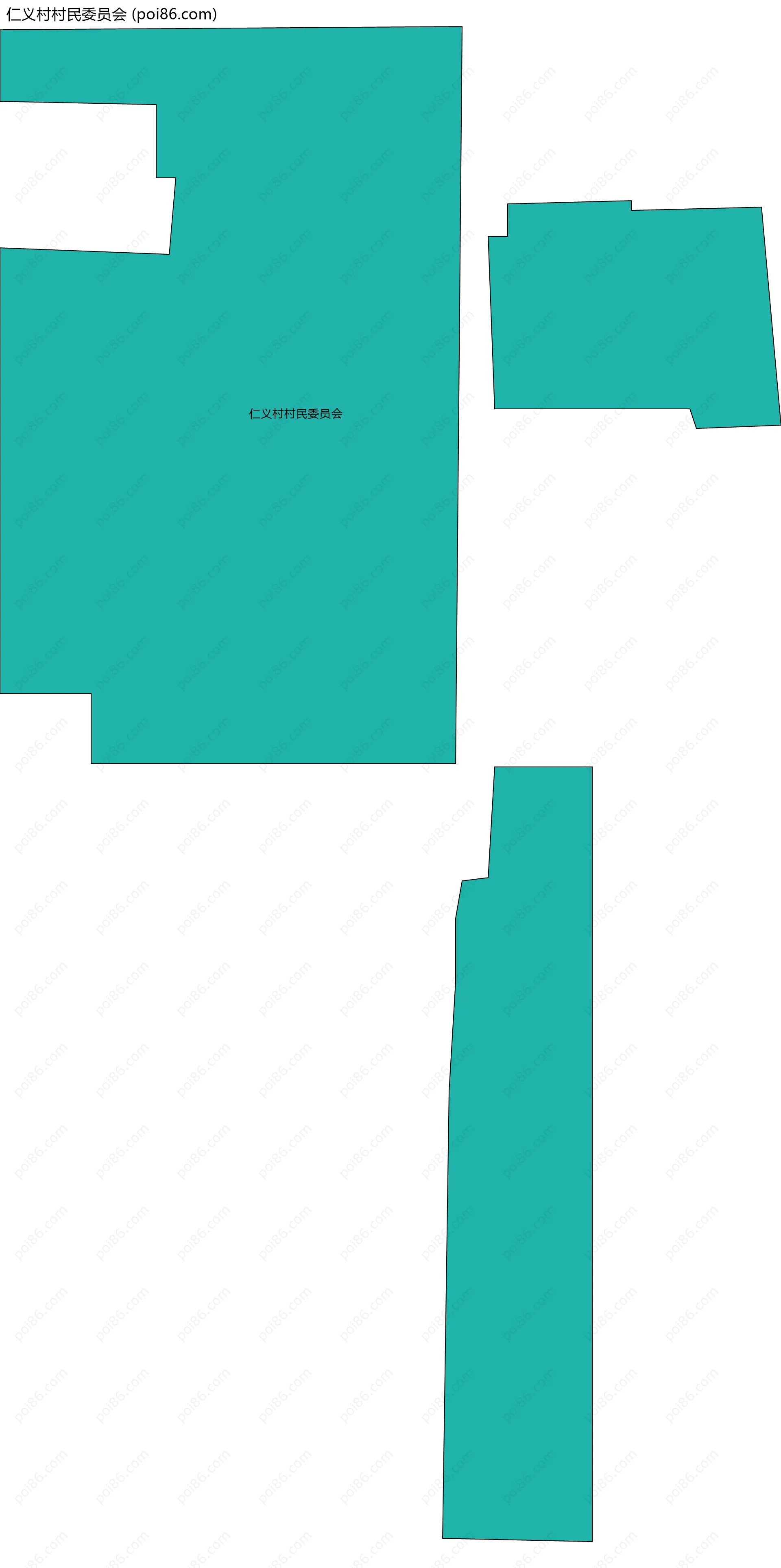 仁义村村民委员会边界地图