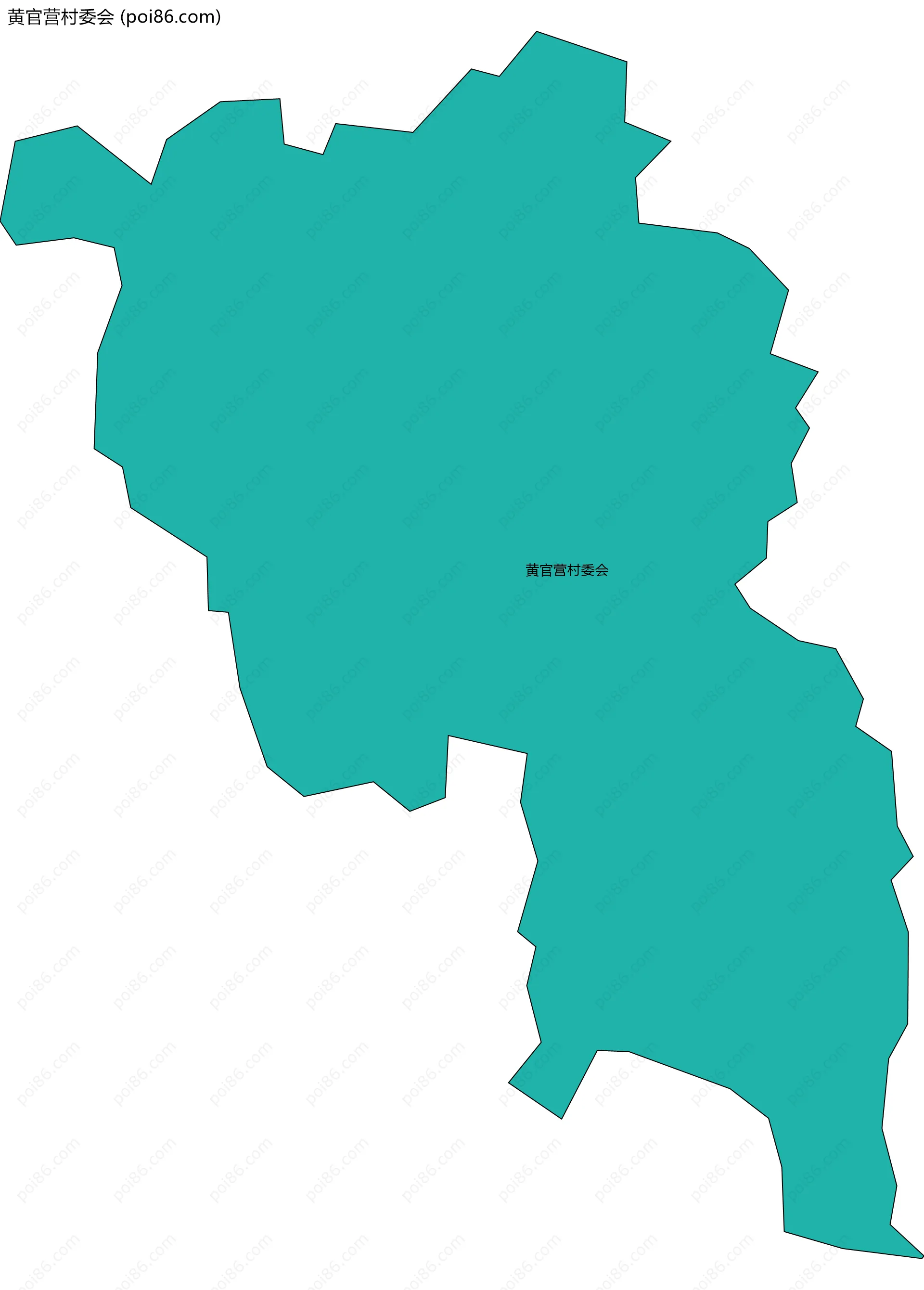 黄官营村委会边界地图