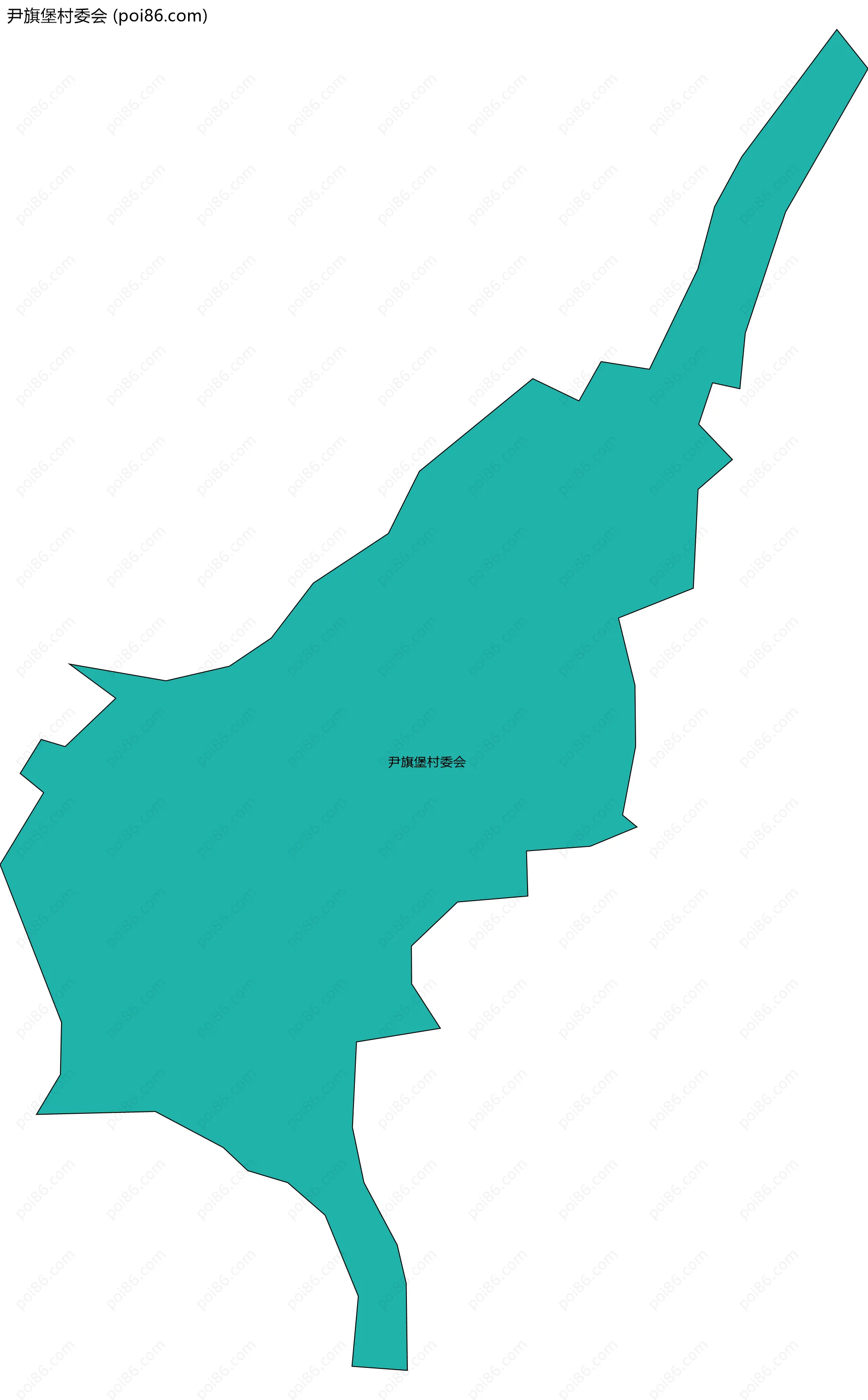 尹旗堡村委会边界地图