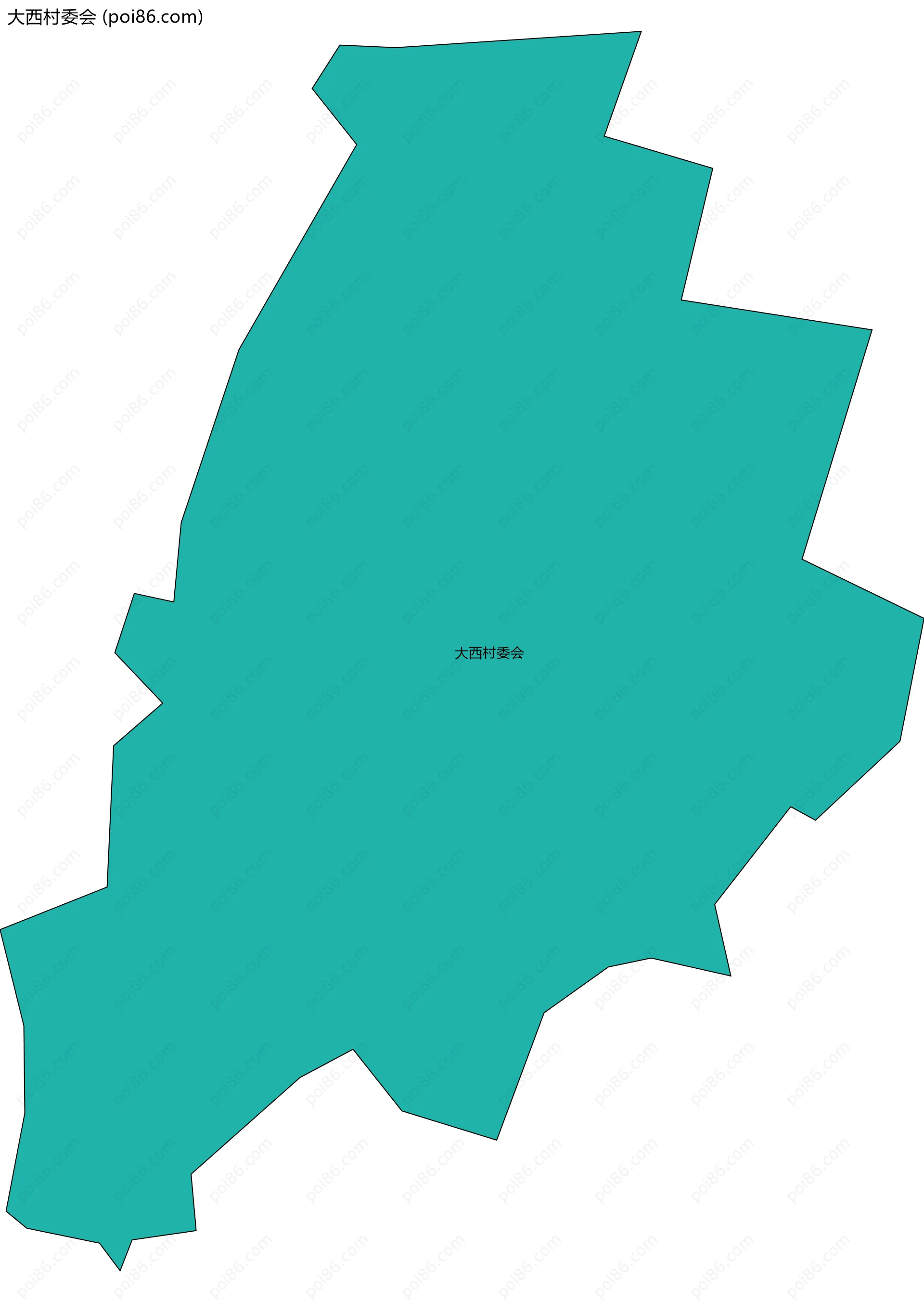 大西村委会边界地图