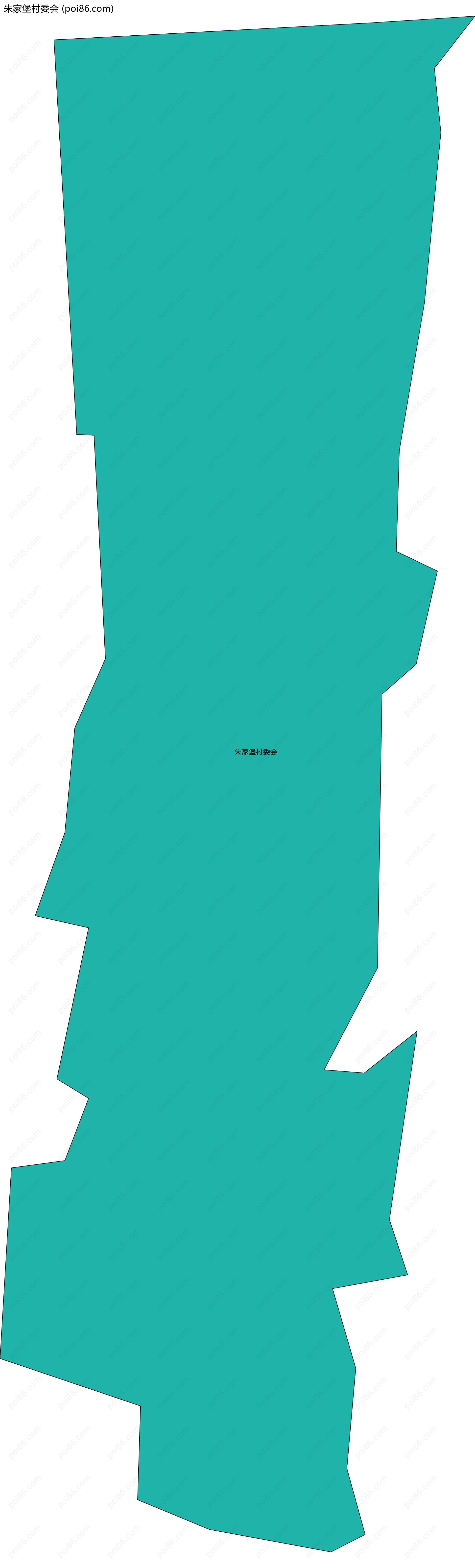 朱家堡村委会边界地图