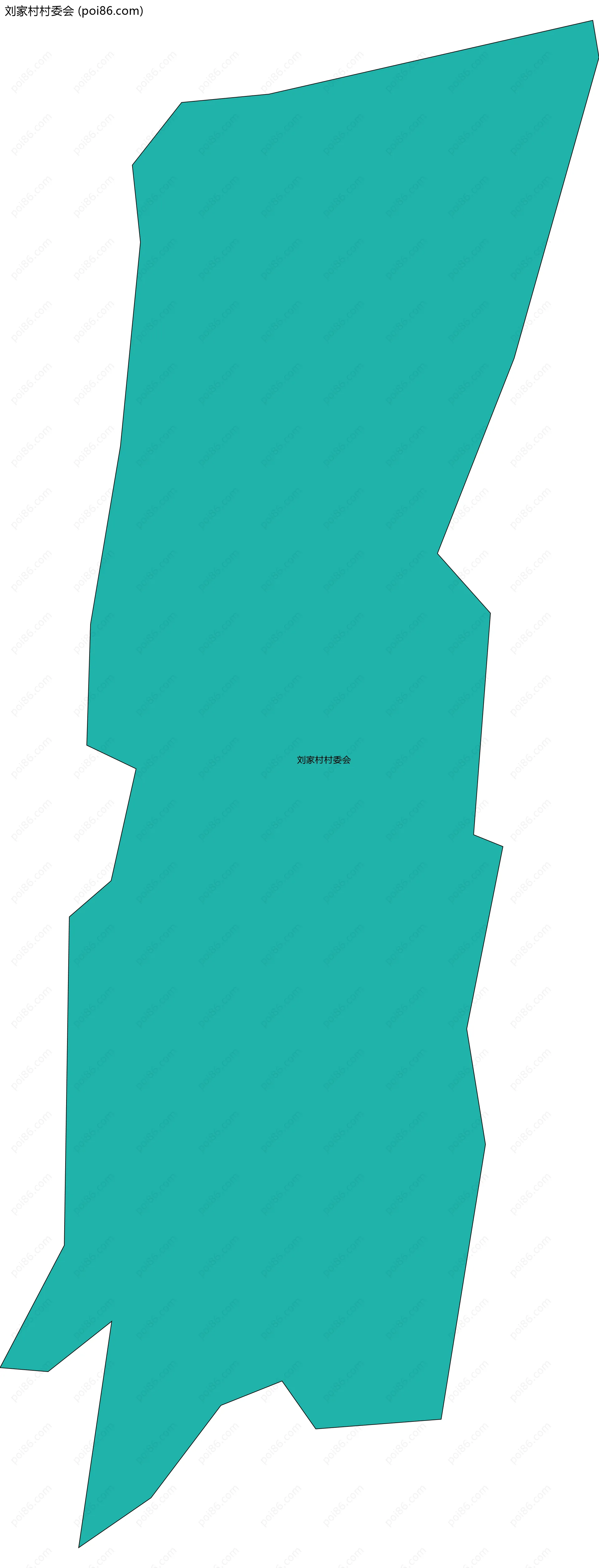 刘家村村委会边界地图