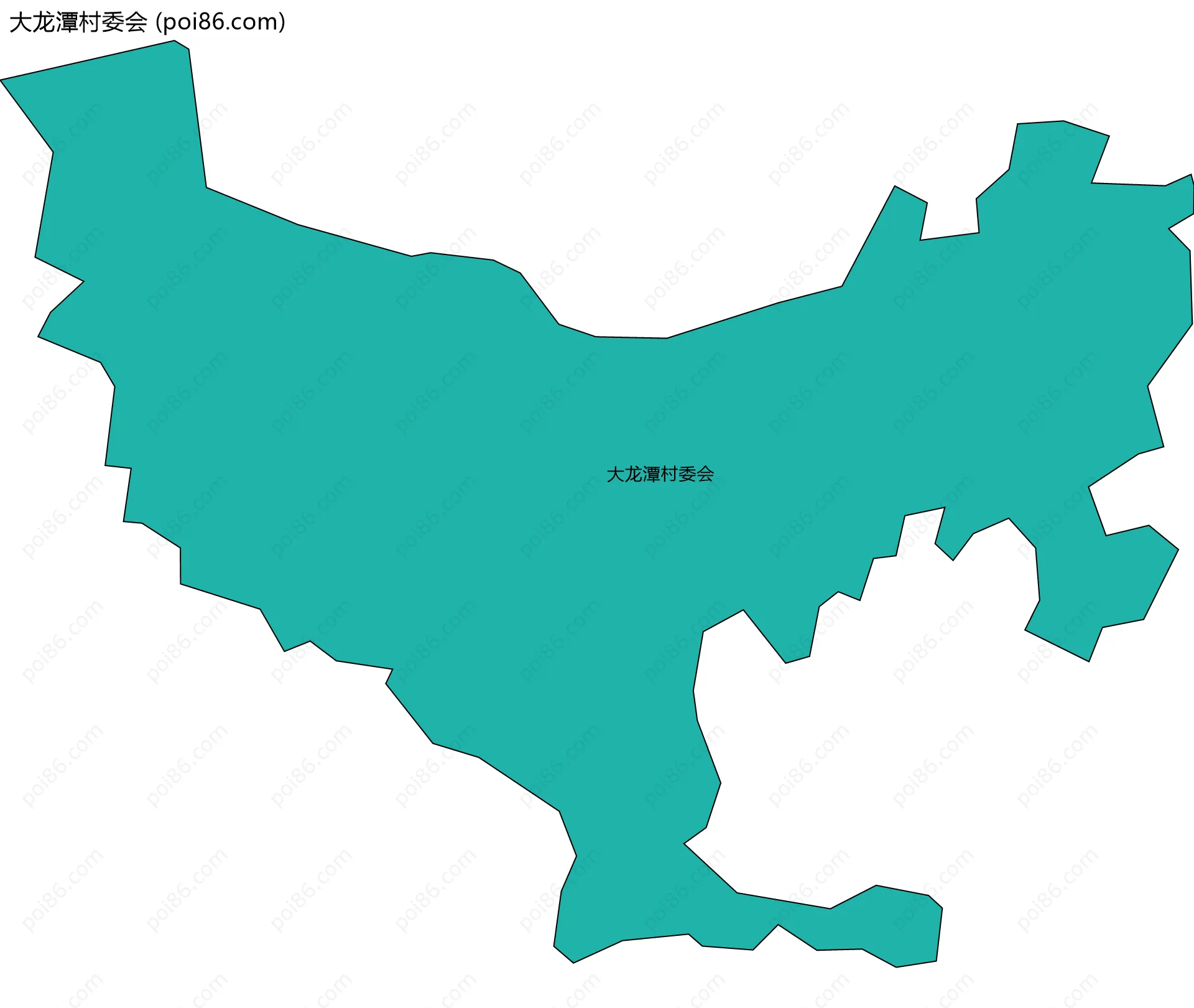 大龙潭村委会边界地图