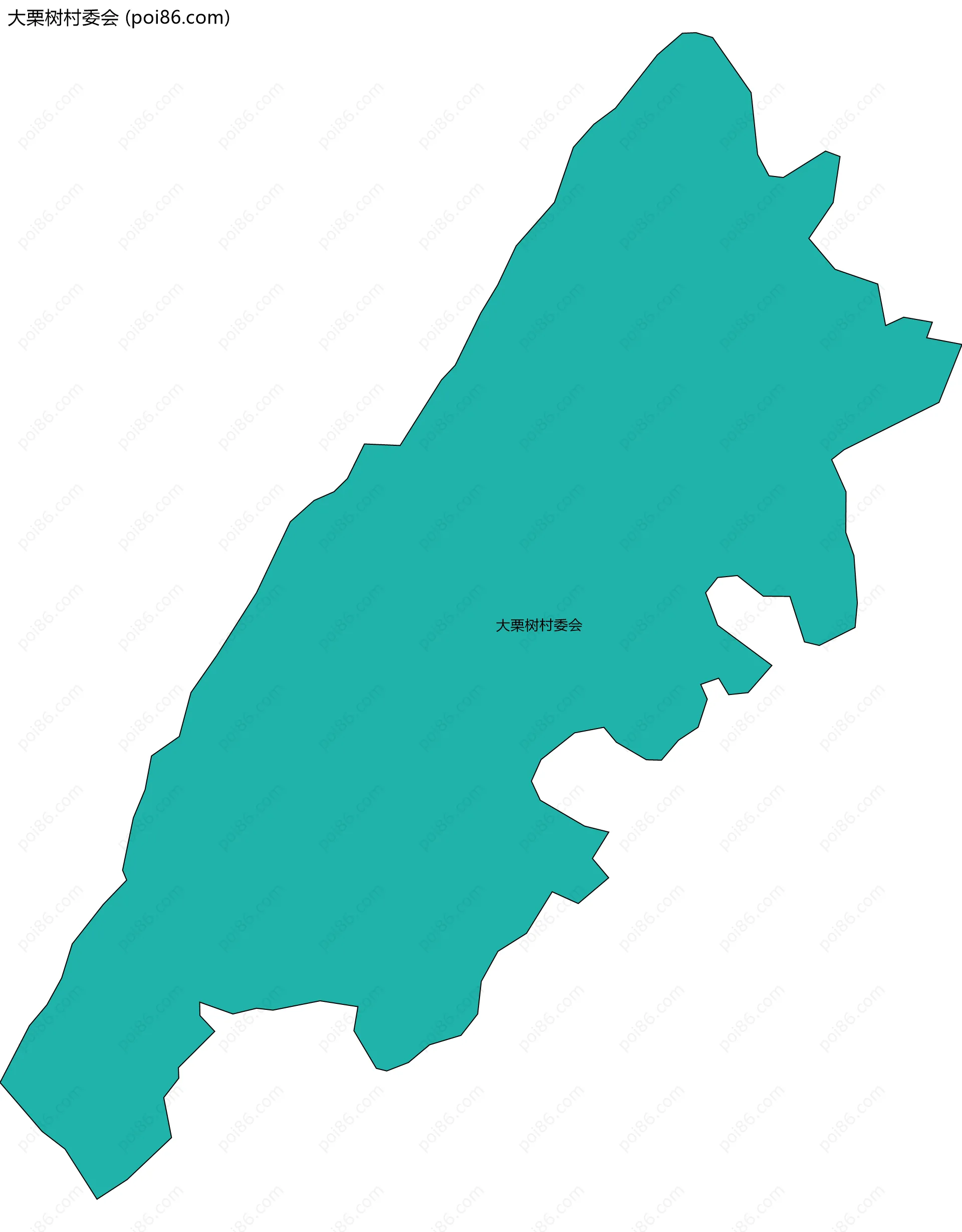 大栗树村委会边界地图