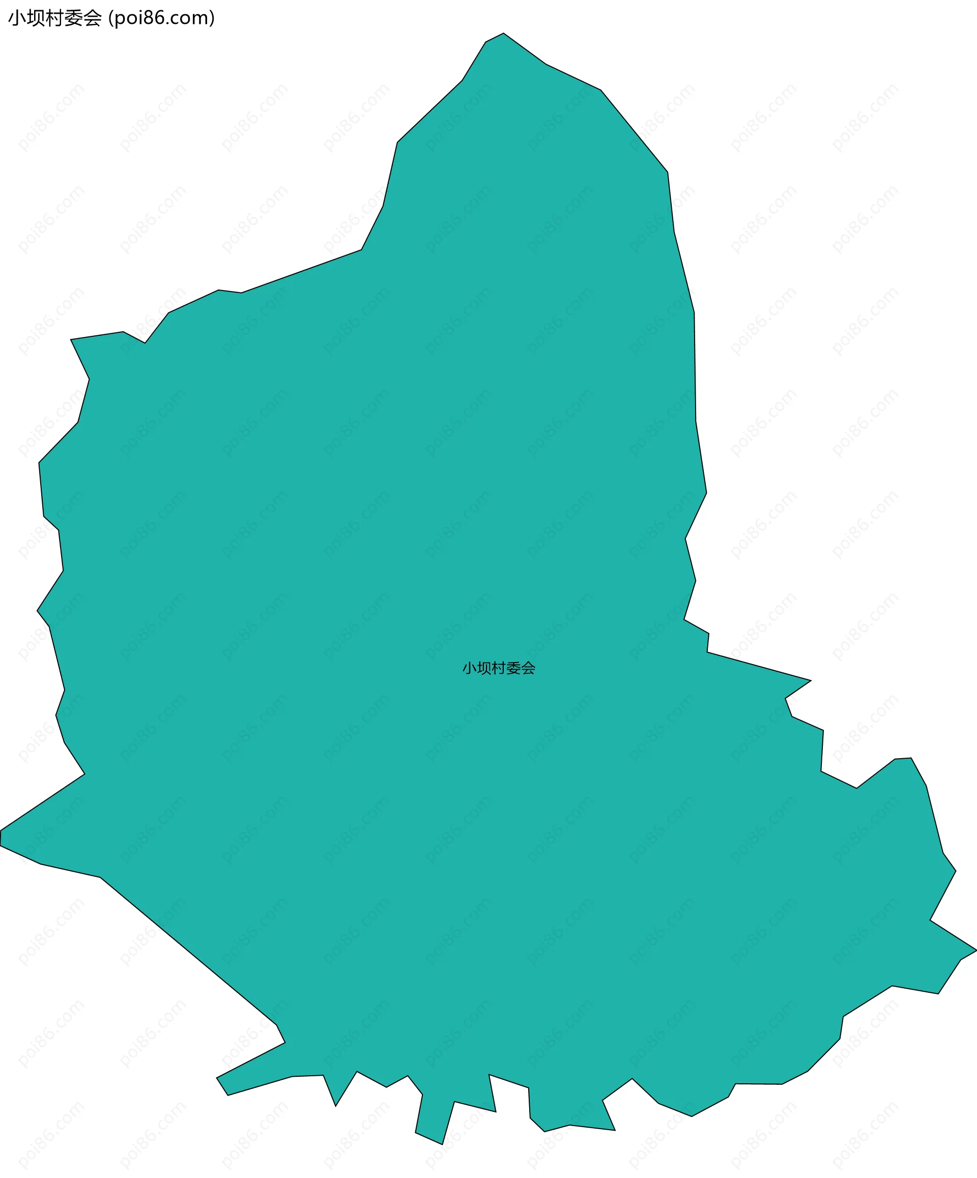 小坝村委会边界地图