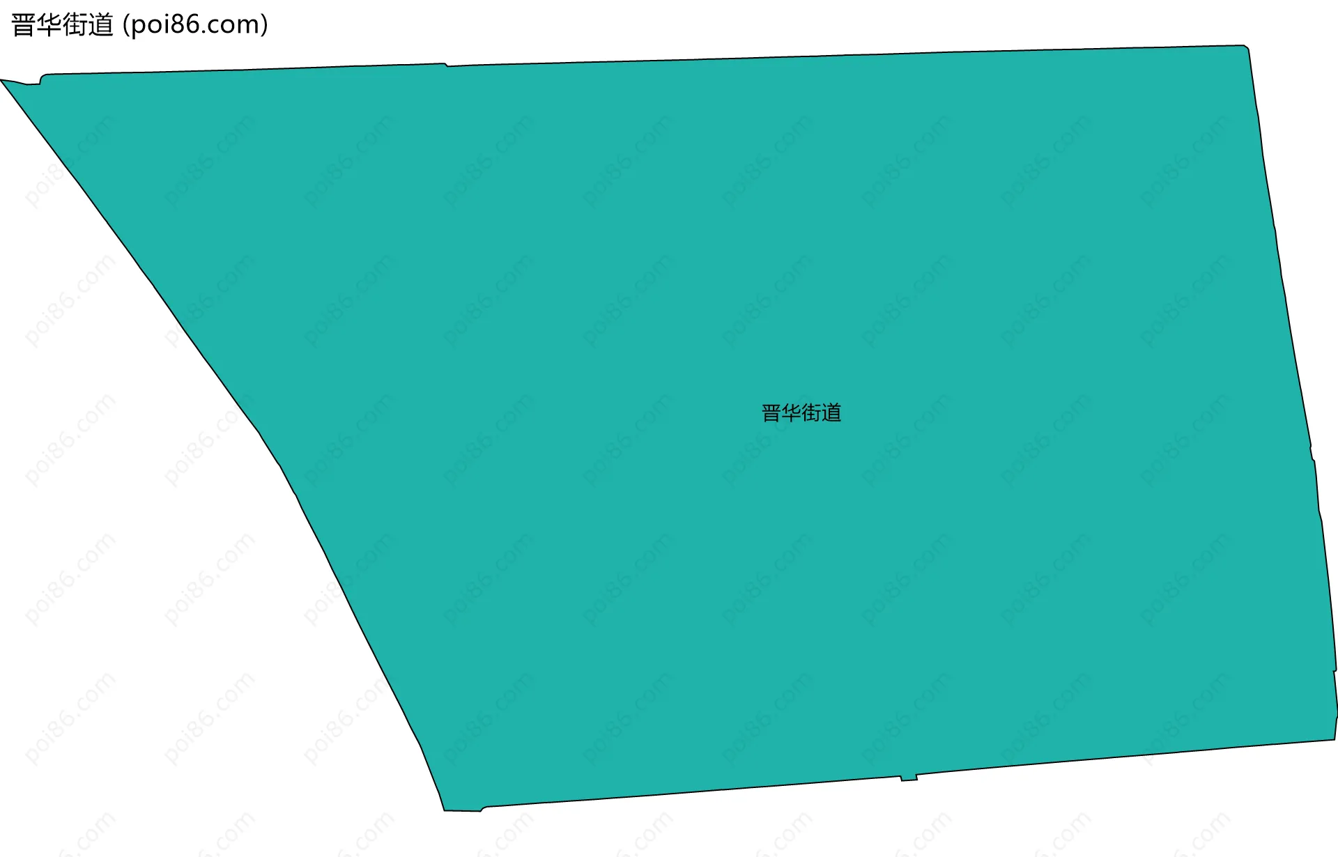 晋华街道边界地图(五级行政区划)