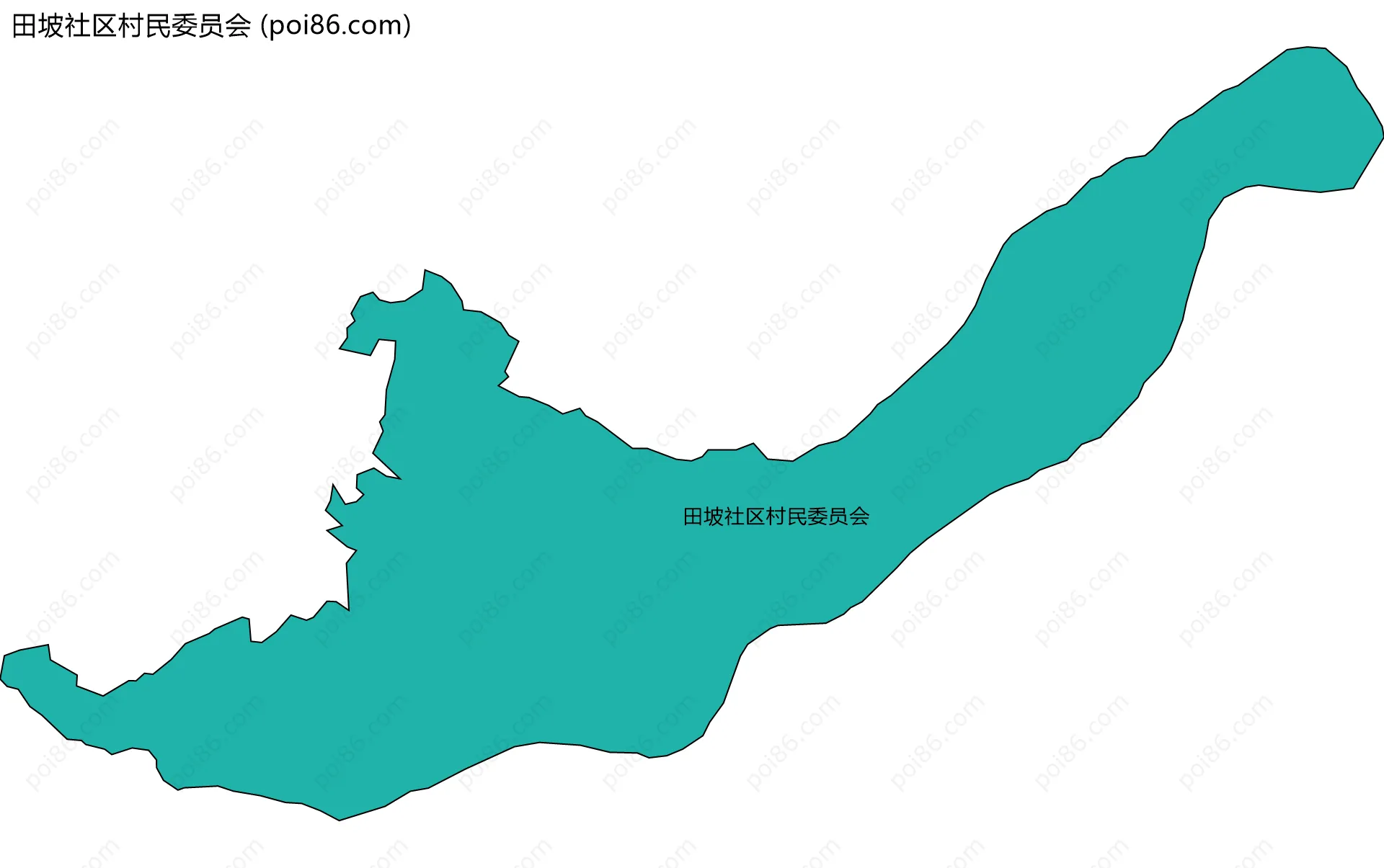 田坡社区村民委员会边界地图