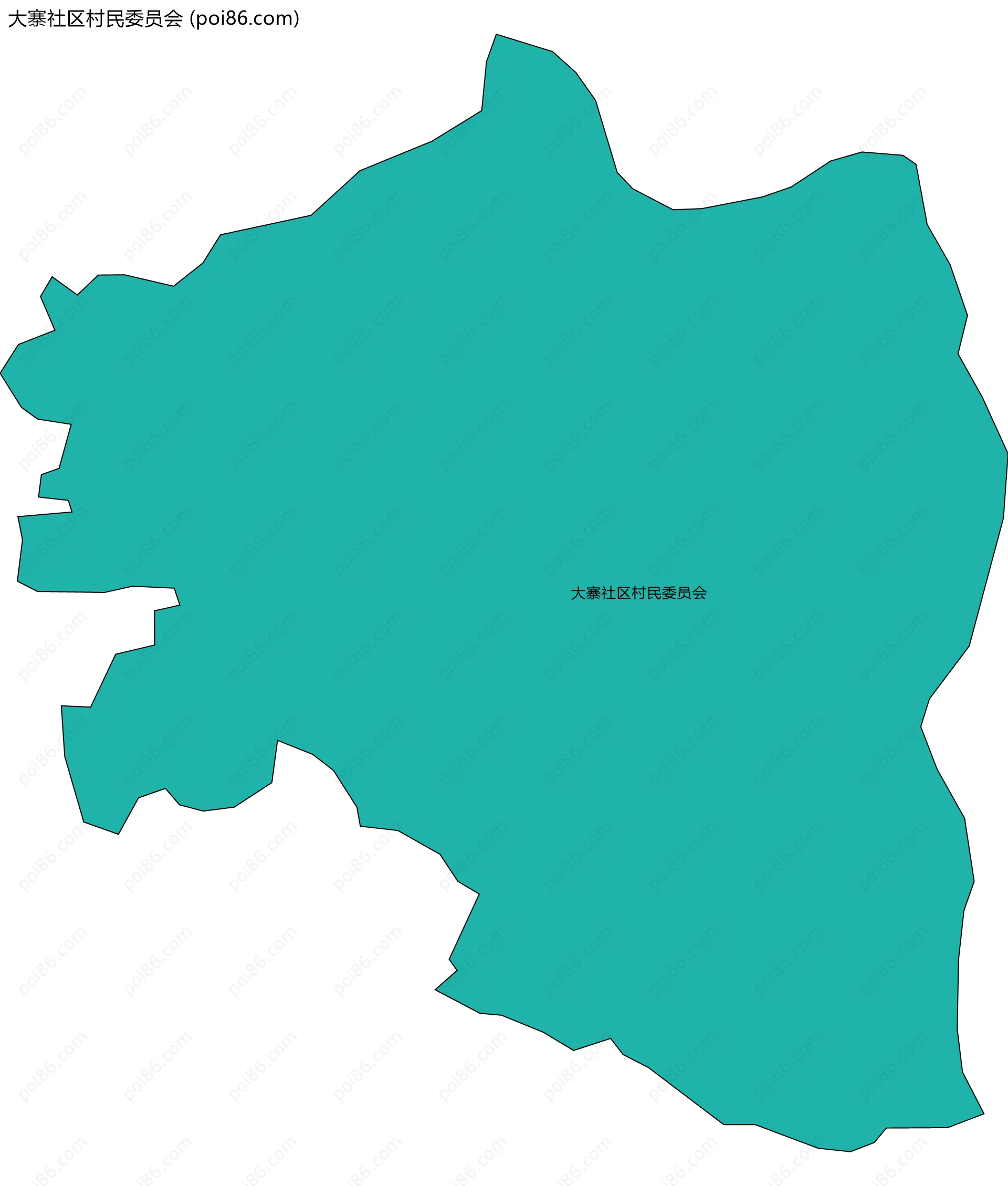 大寨社区村民委员会边界地图