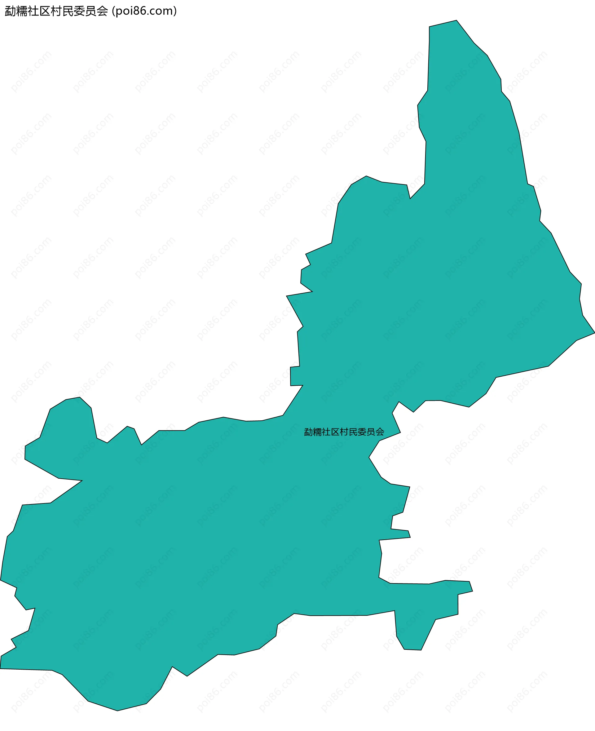 勐糯社区村民委员会边界地图