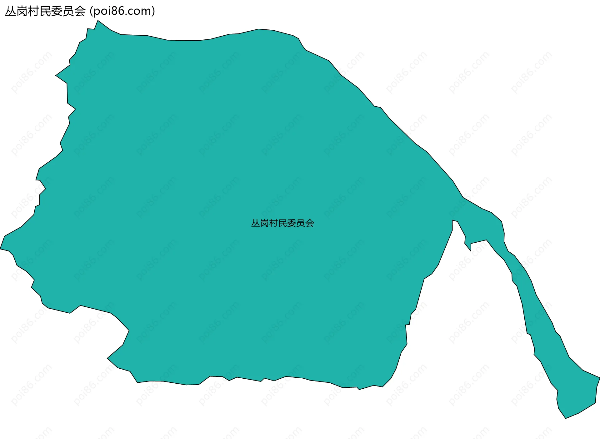 丛岗村民委员会边界地图