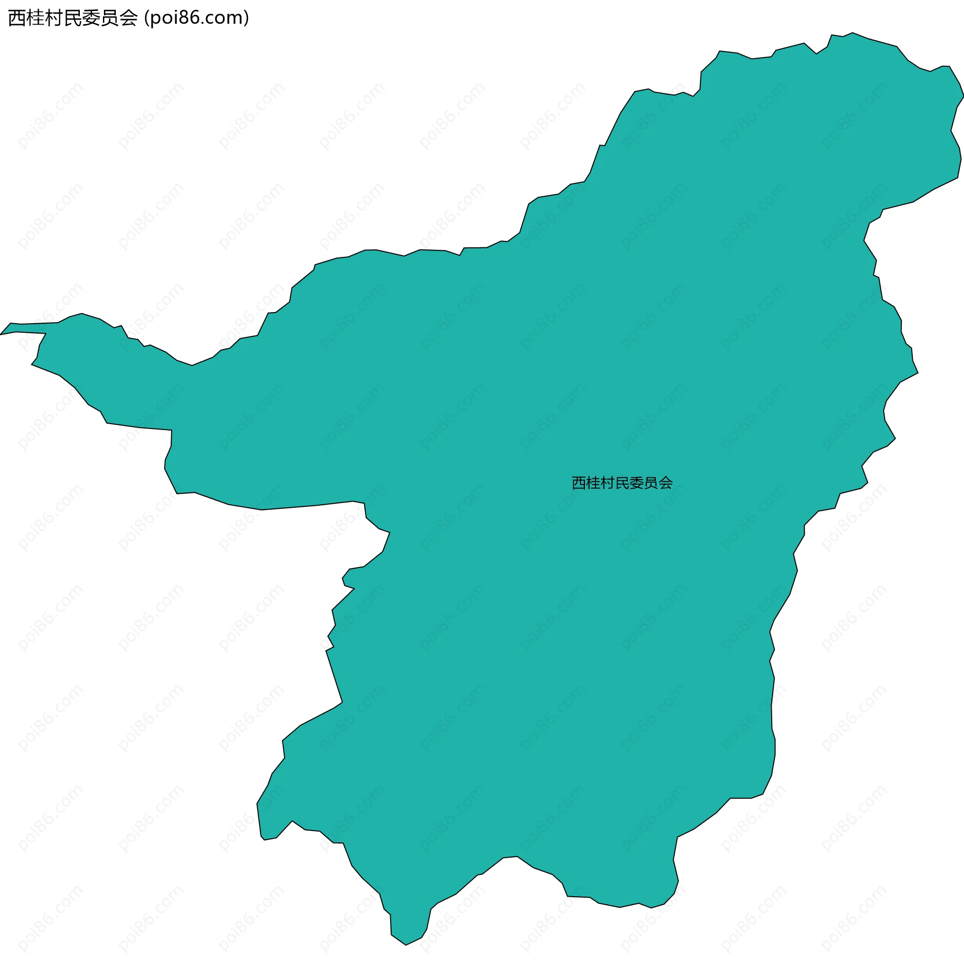 西桂村民委员会边界地图