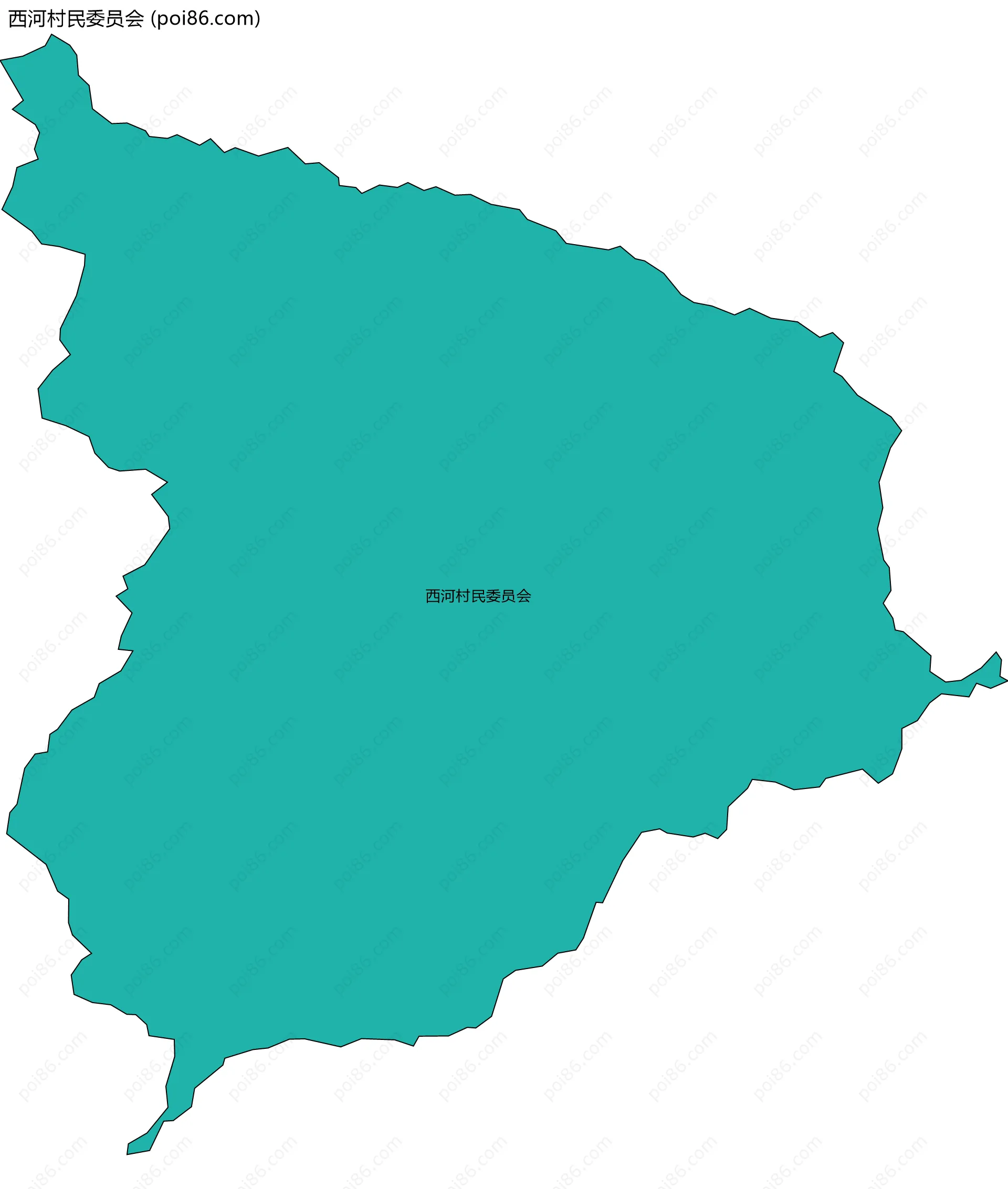 西河村民委员会边界地图