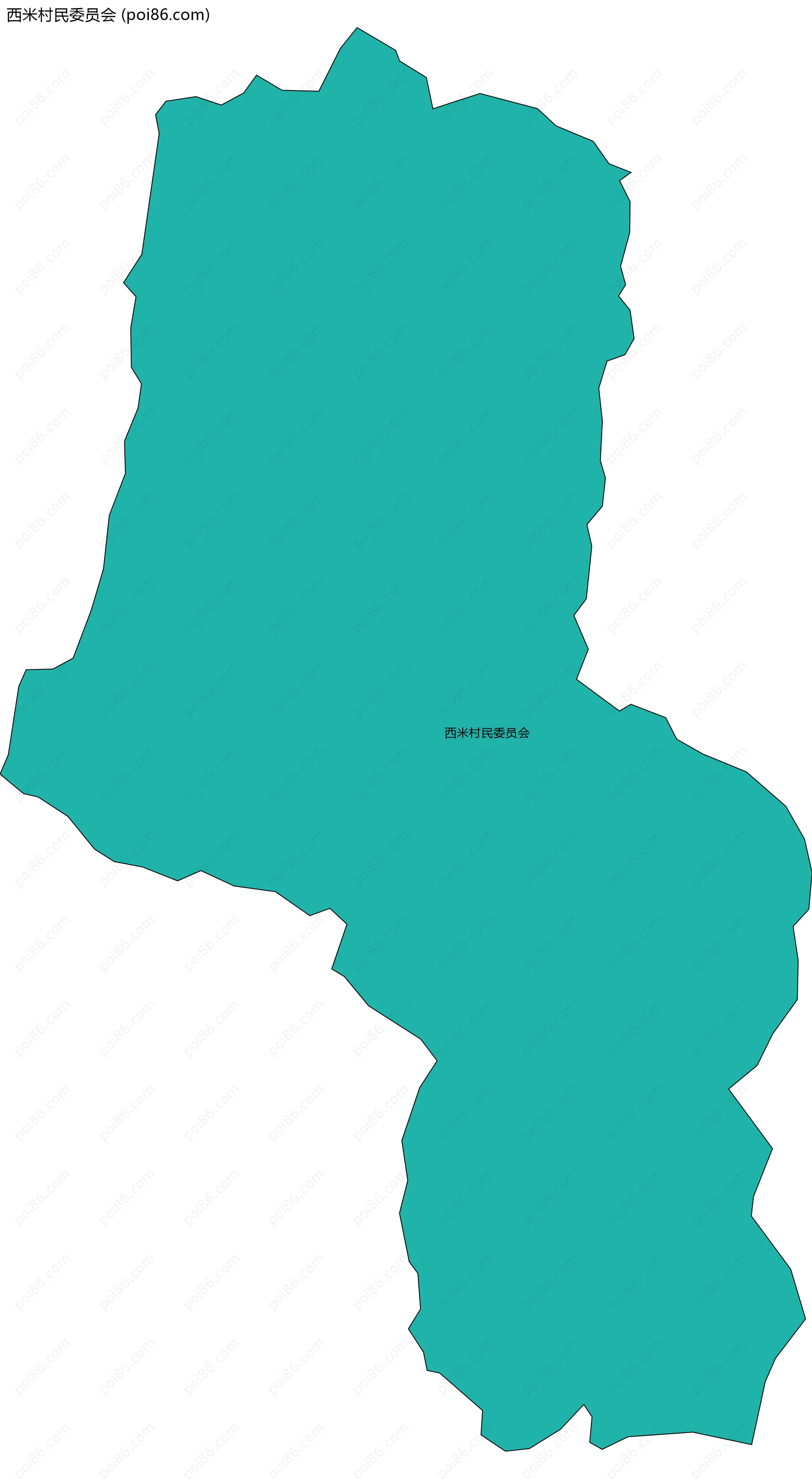 西米村民委员会边界地图